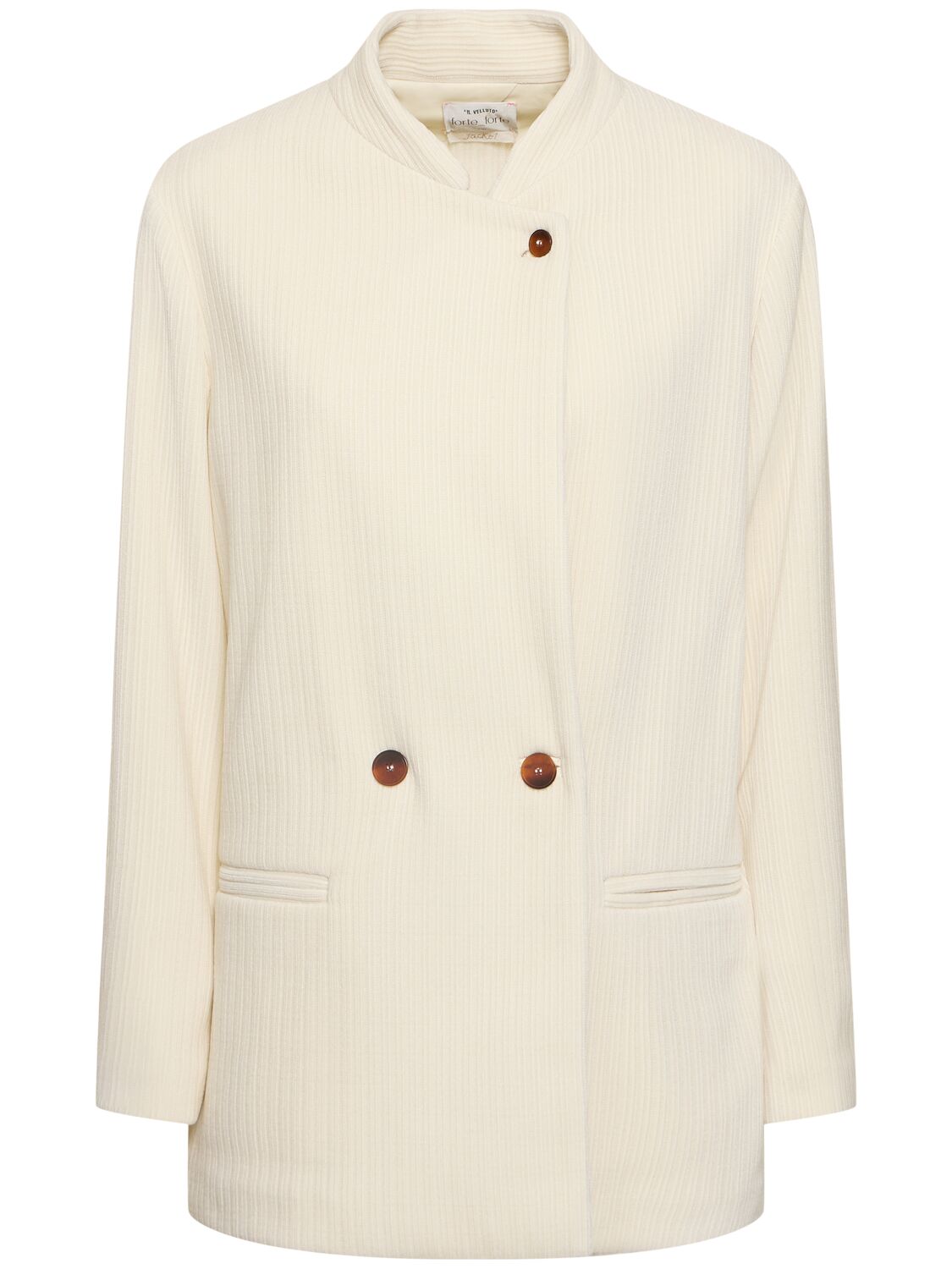 Forte Forte Knitted Corduroy Jacket In Ivory