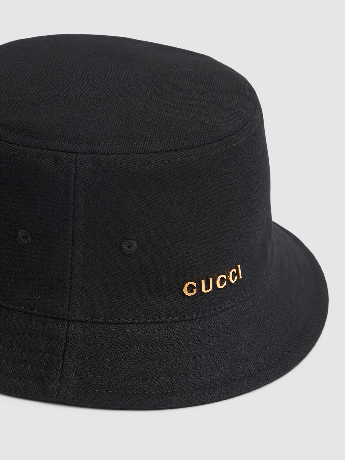 Shop Gucci Cotton Bucket Hat In Black