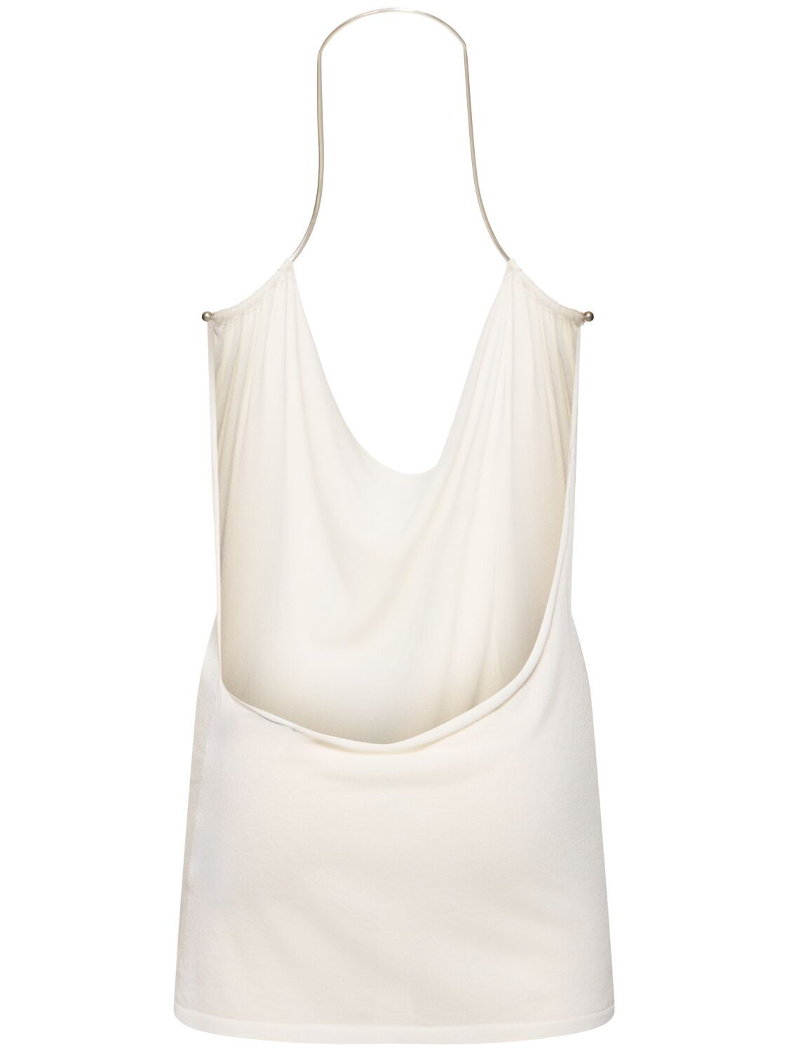 Shop Christopher Esber Petra Knit Halter Neck Tank Top In White