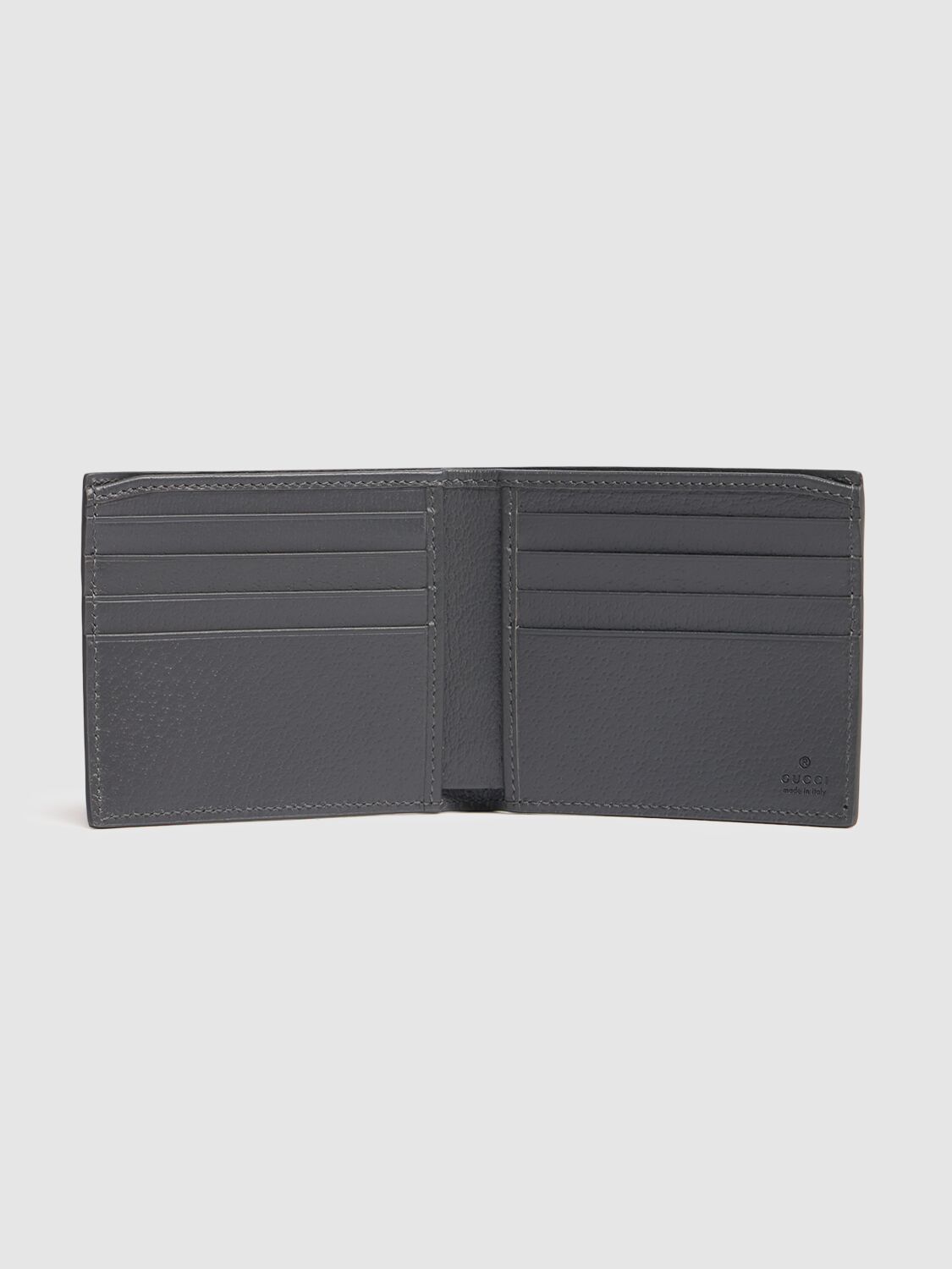 Shop Gucci Bicolor Gg Billfold Wallet In Black/steel