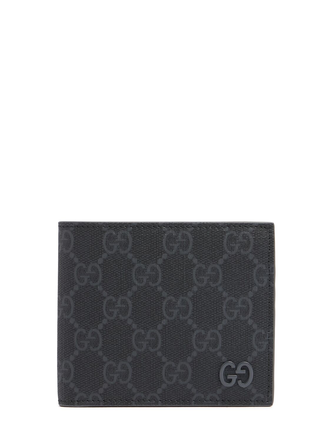 Gucci Bicolor Gg Billfold Wallet In Black/steel