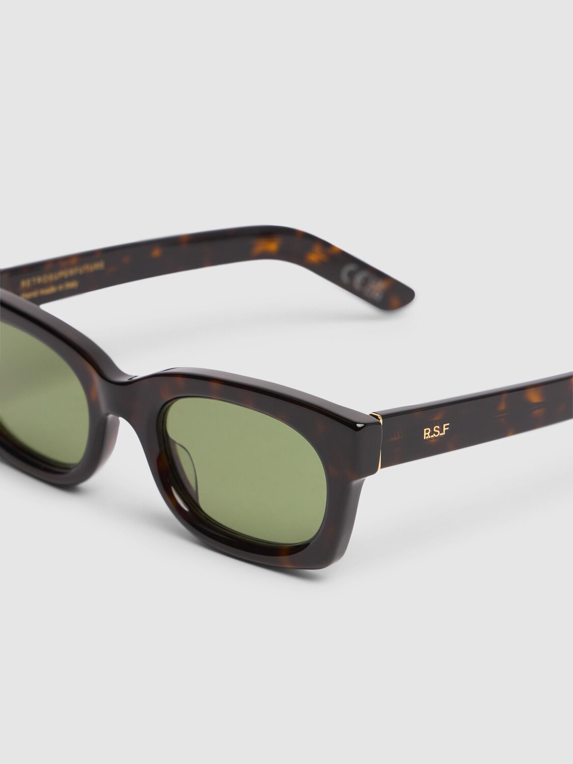 Shop Retrosuperfuture Ambos 3627 Squared Acetate Sunglasses In 브라운