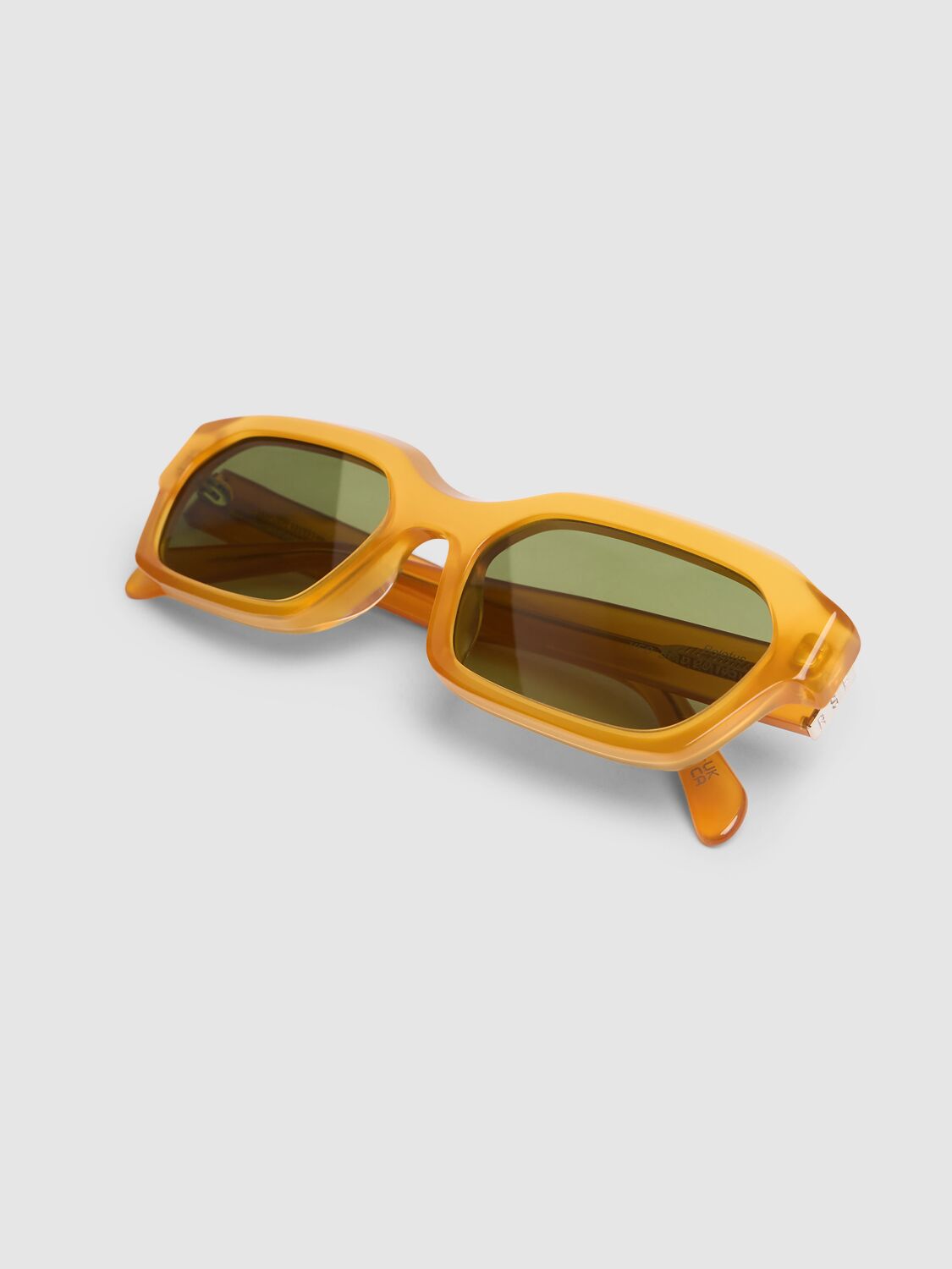 Shop Retrosuperfuture Boletus Sereno Acetate Sunglasses In Ochre,green