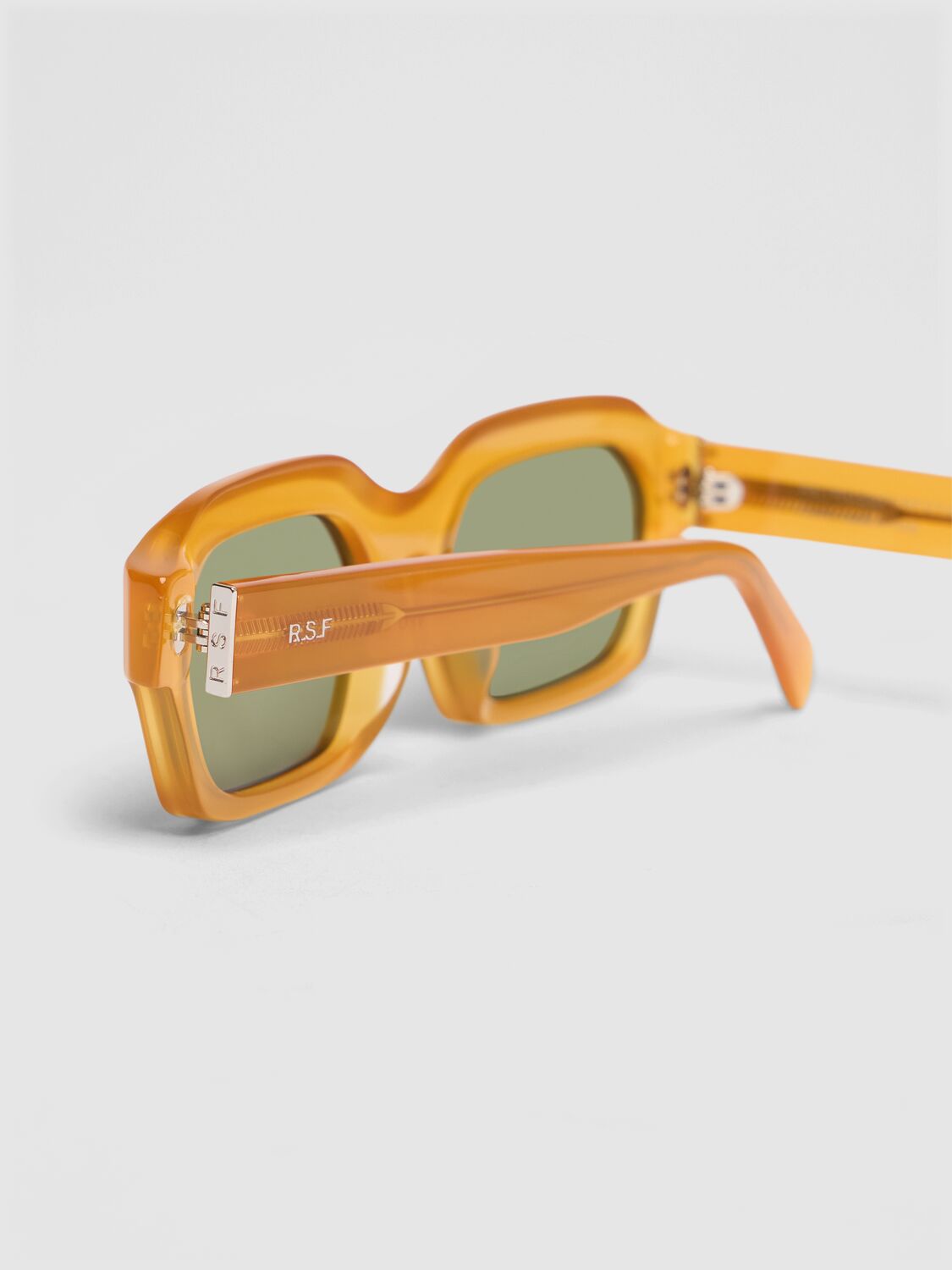 Shop Retrosuperfuture Boletus Sereno Acetate Sunglasses In Ochre,green