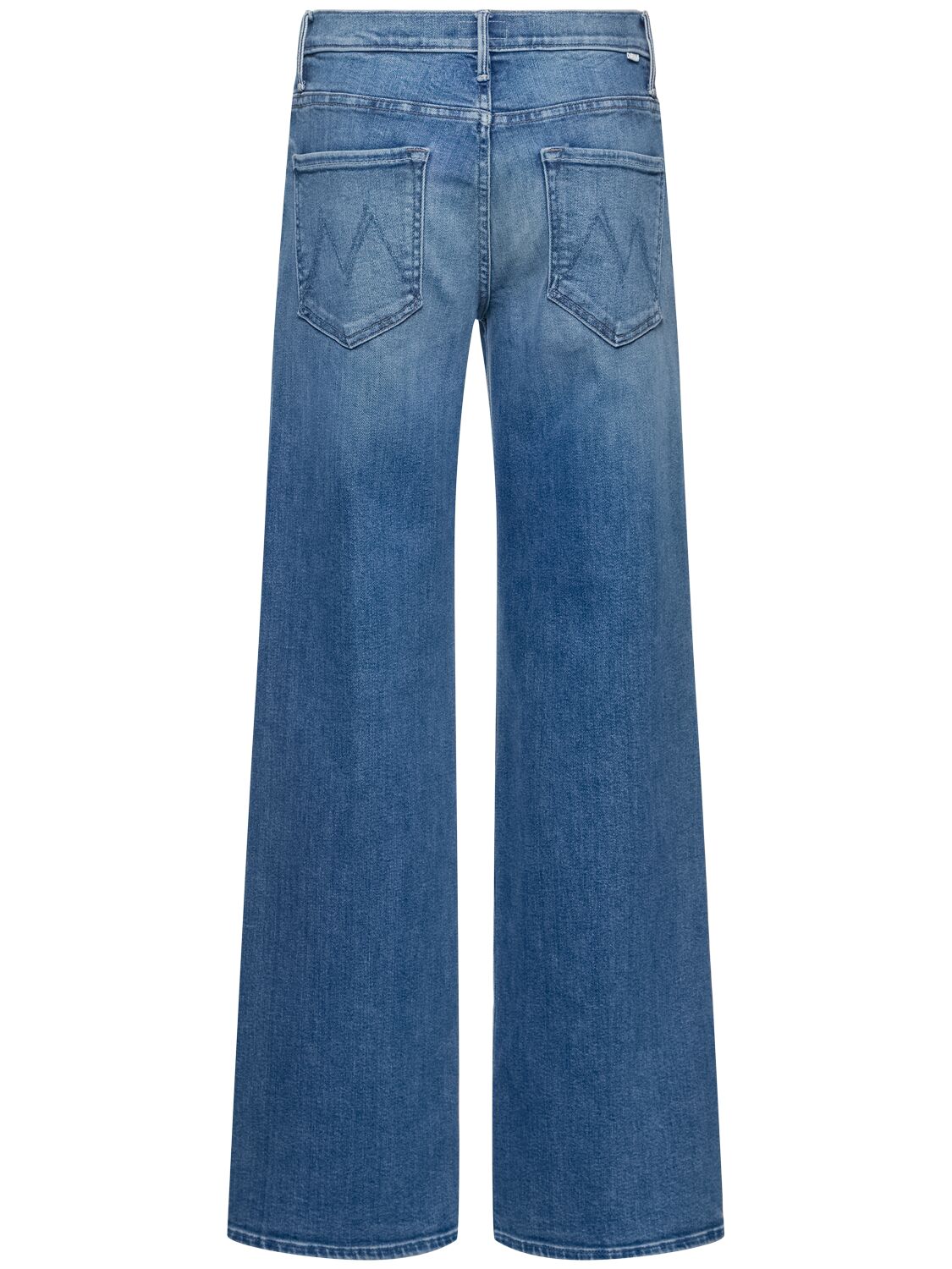 Shop Mother The Mid Rise Maven Sneak Wide Jeans In 蓝色