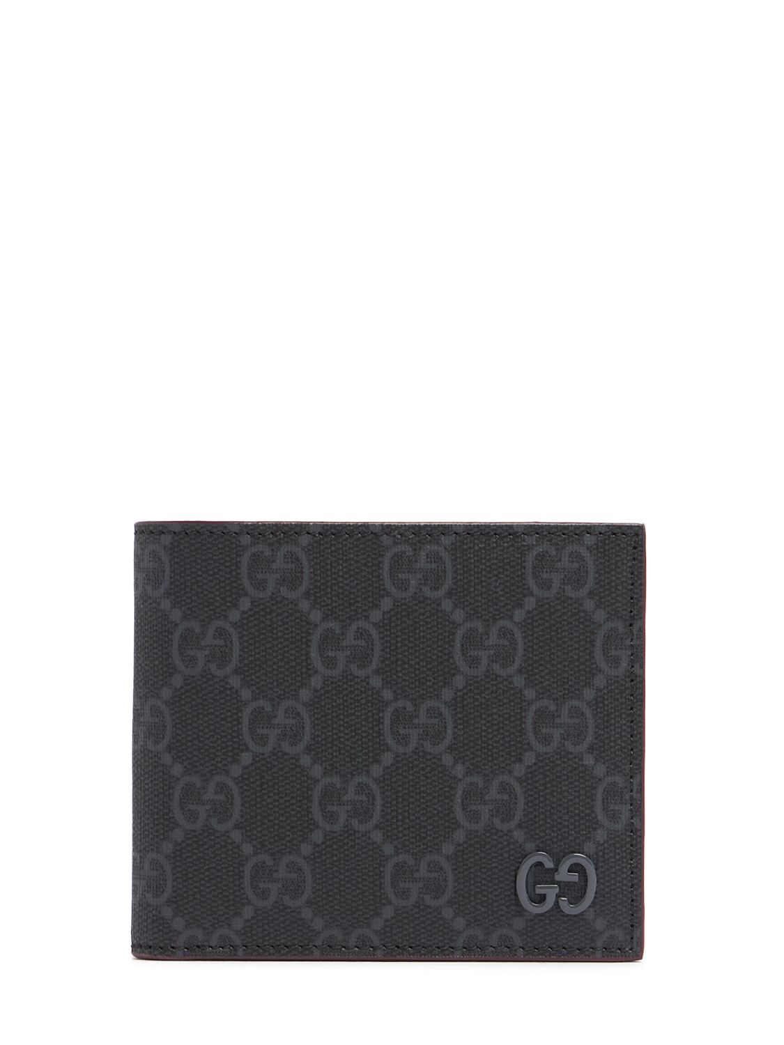 Gucci Bicolor Gg Billfold Wallet In Black/bordeaux