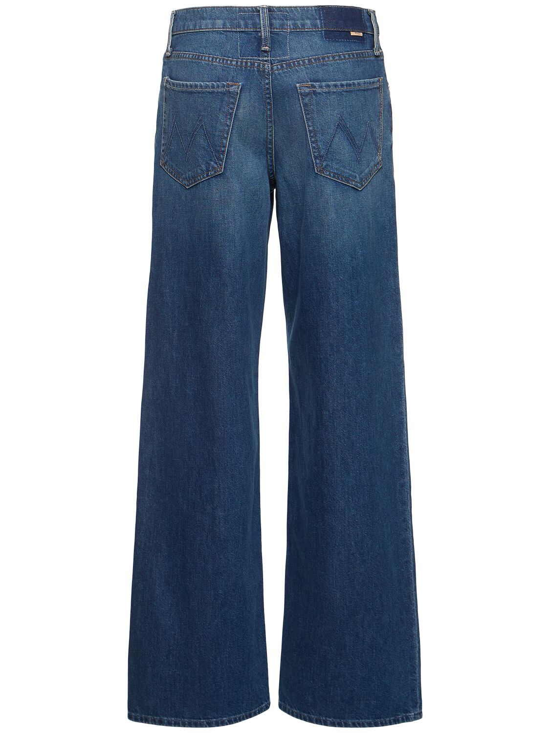 MOTHER THE MID RISE SPINNER DENIM WIDE JEANS 