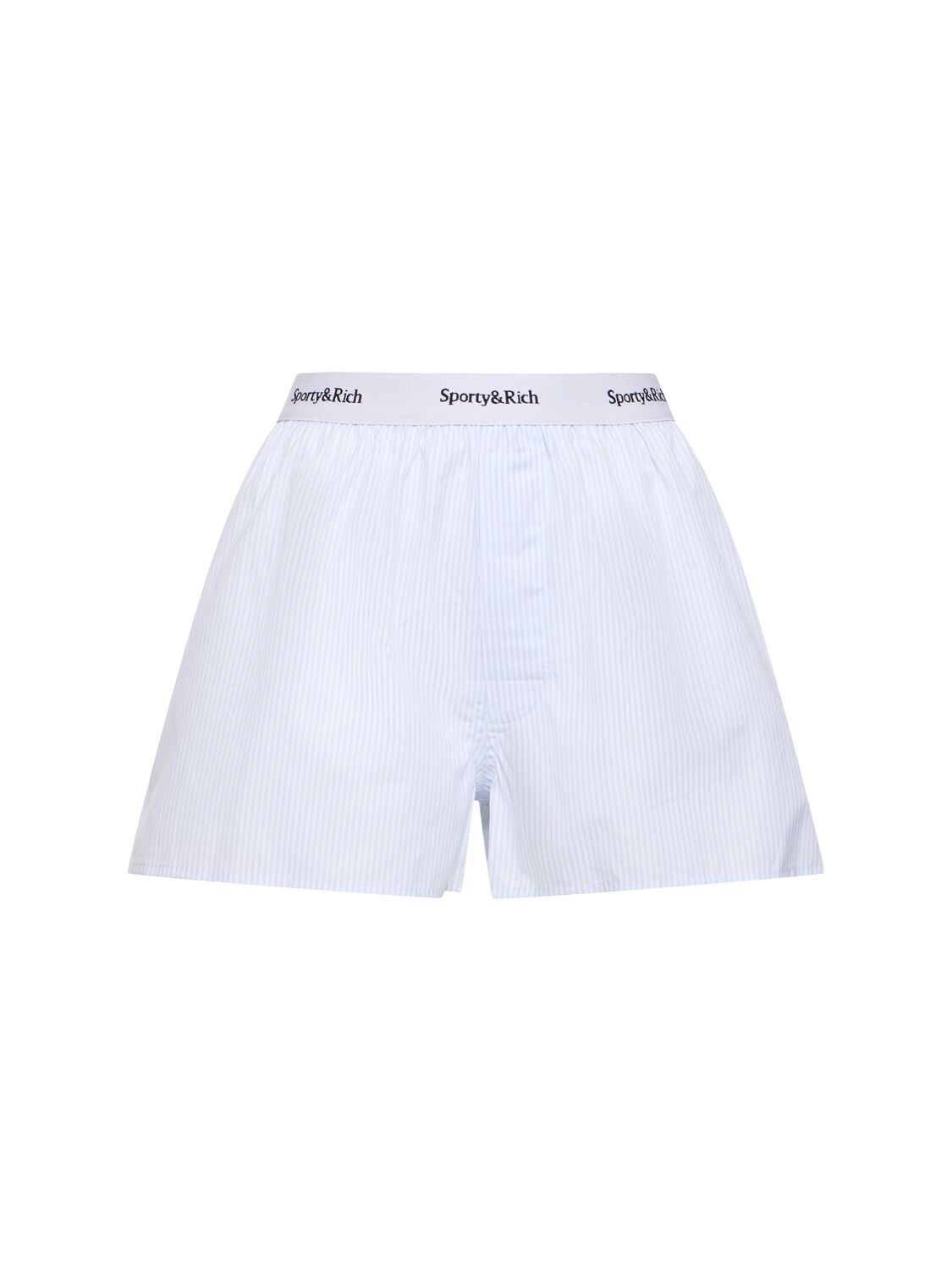 Sporty And Rich Serif Logo Boxer Shorts In Light Blue
