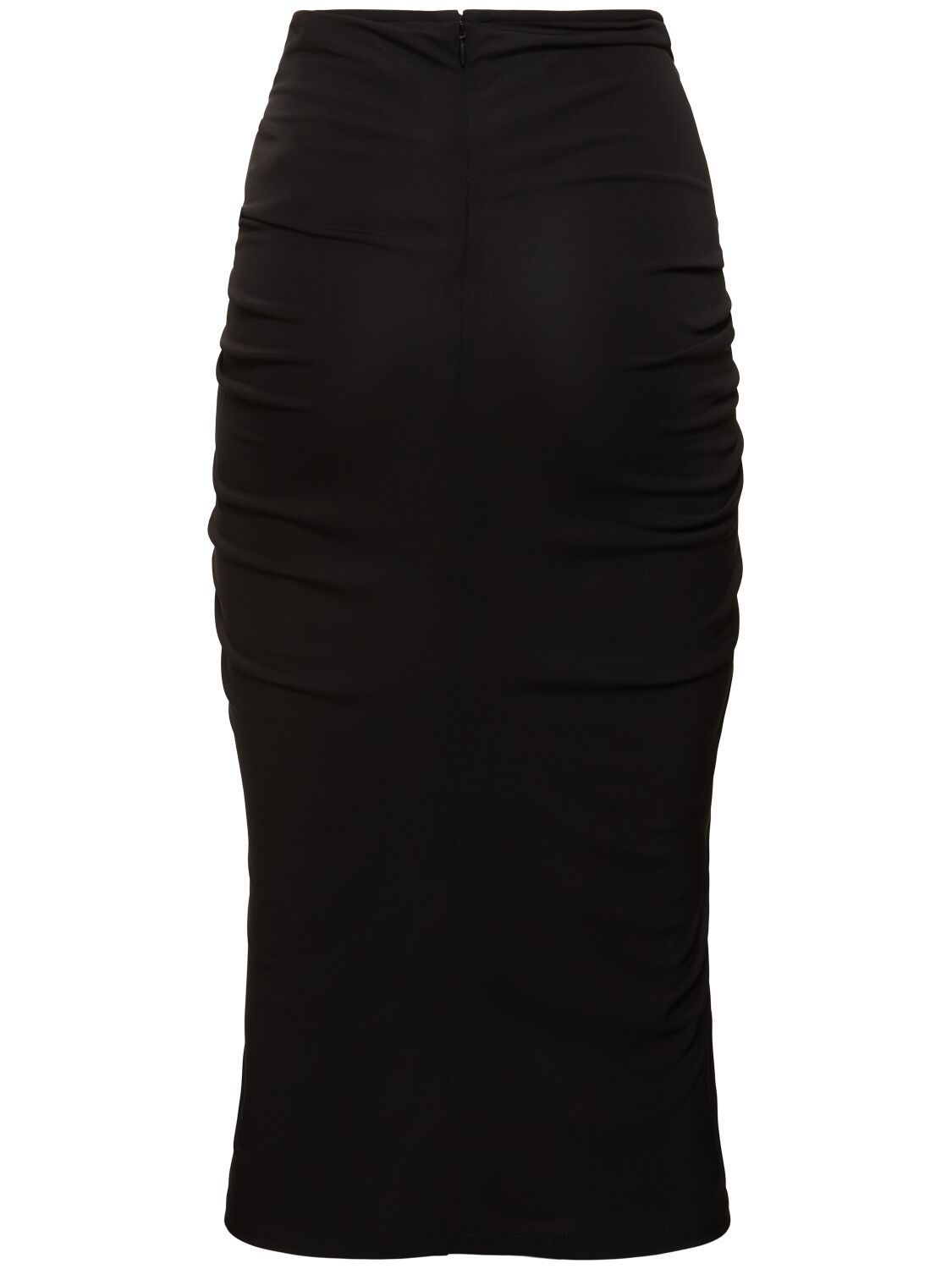 Shop Christopher Esber Vivenda Draped Midi Skirt In Black