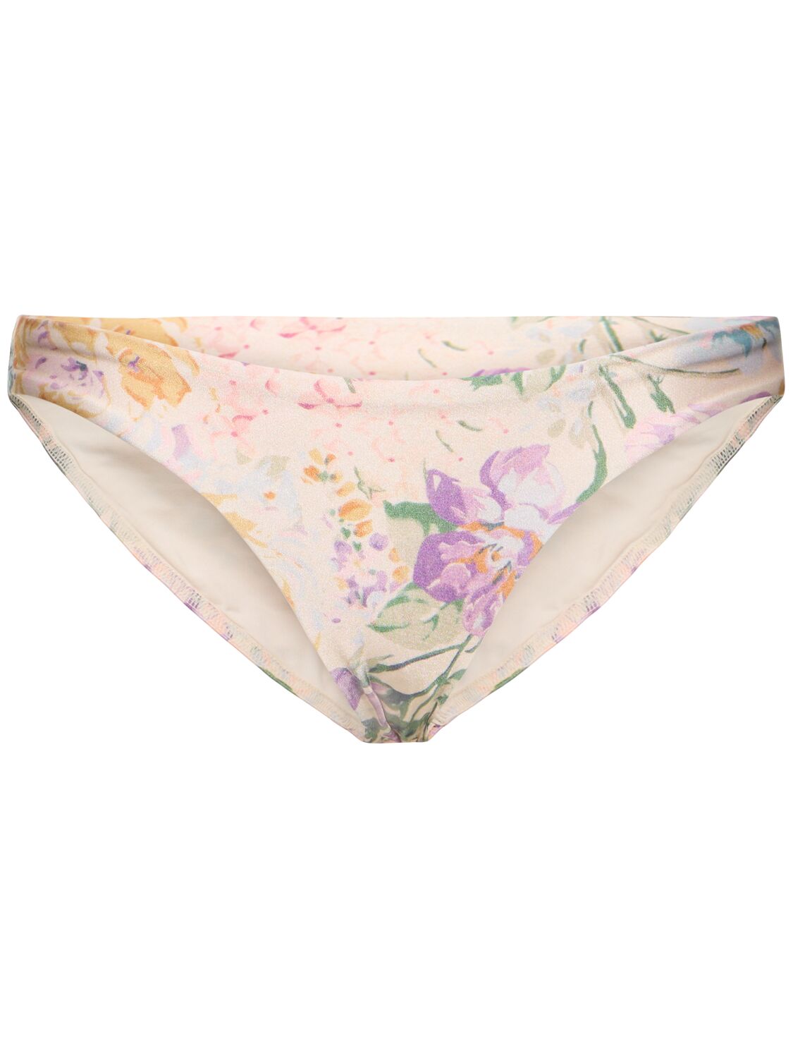 Zimmermann Halliday Lycra Printed Bikini Bottom In Multi