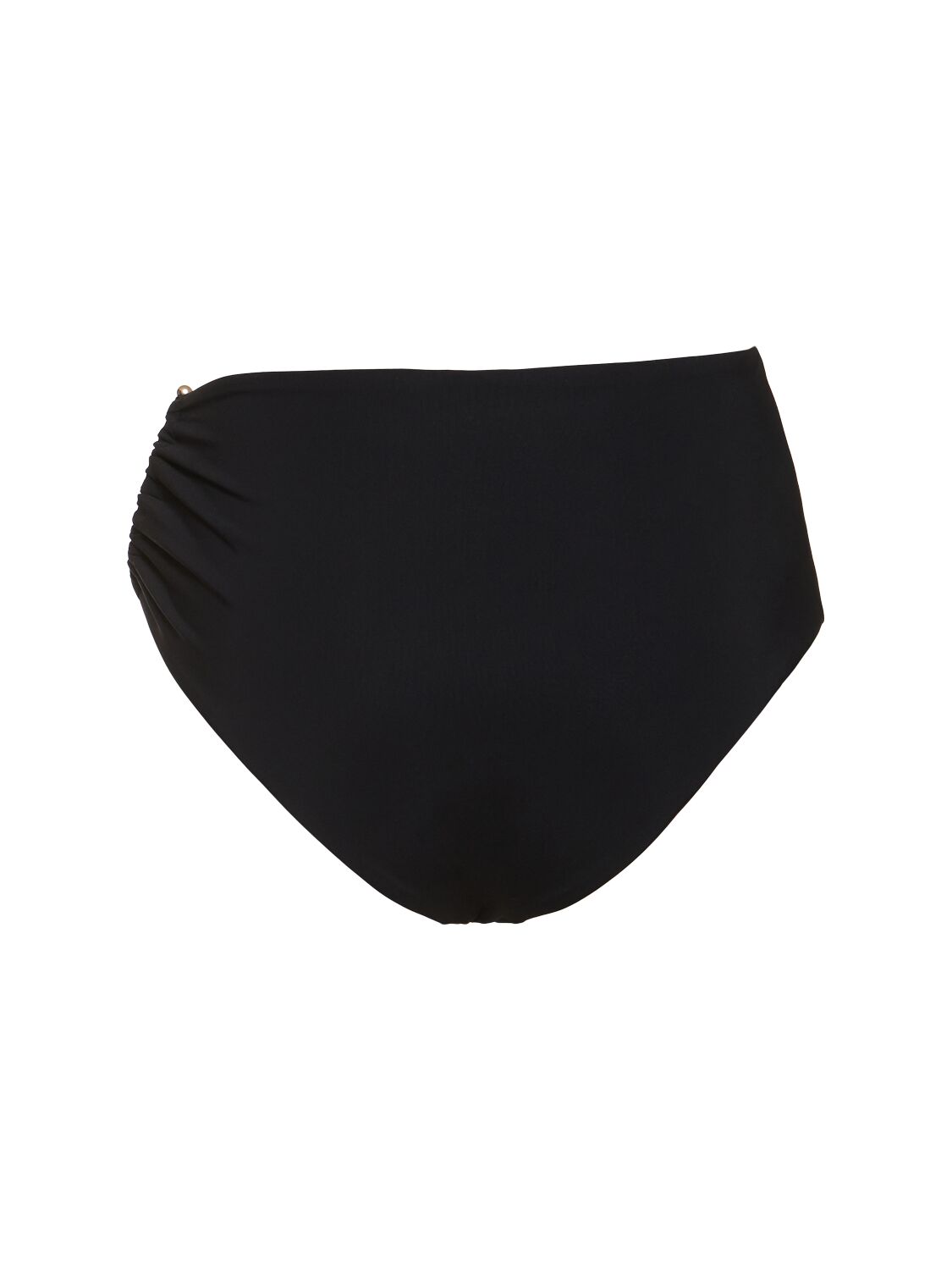 Shop Christopher Esber Metal Ring High Waist Bikini Bottoms In Black