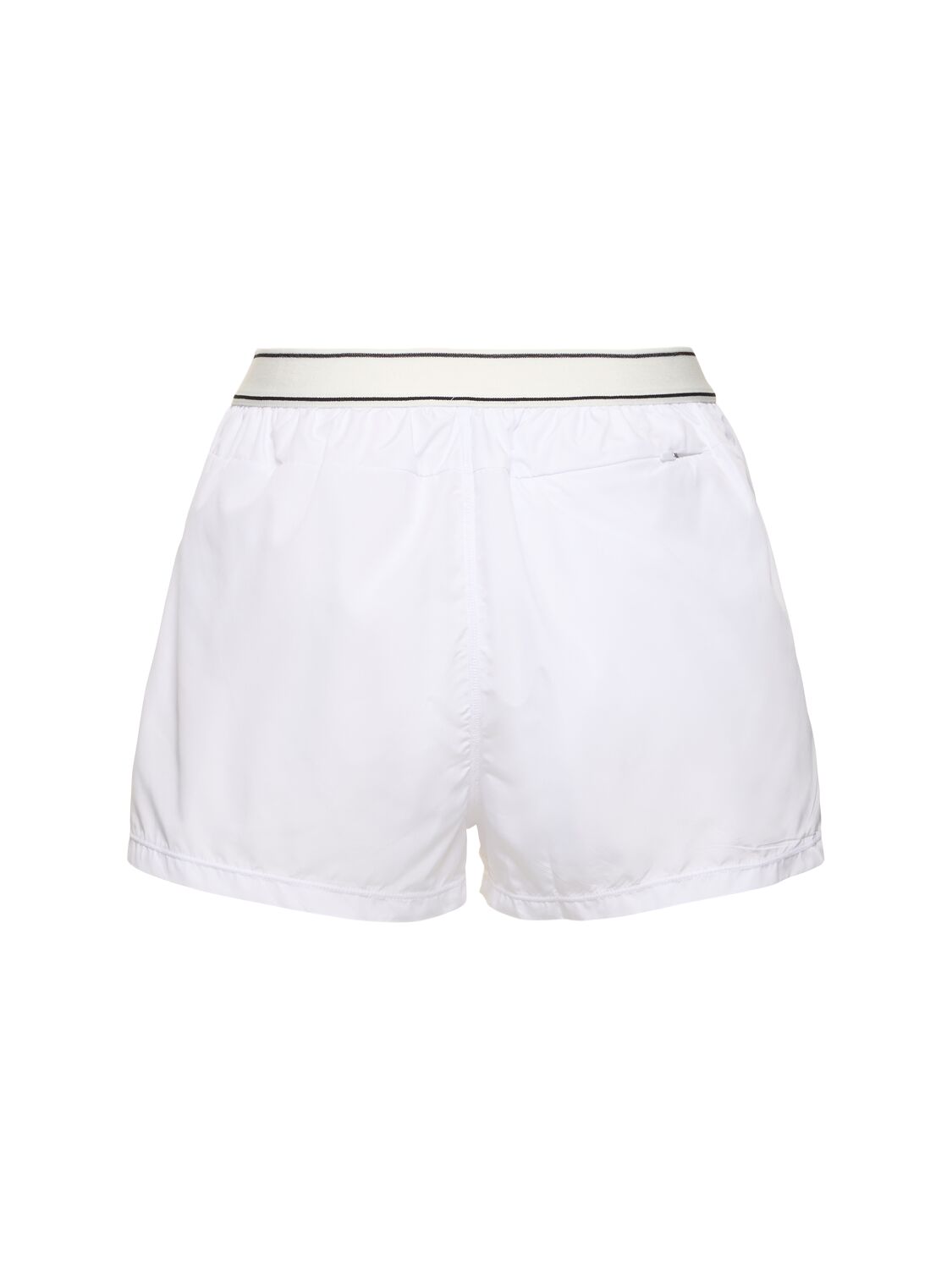 Shop Sporty And Rich Serif Logo Sport Shorts In White