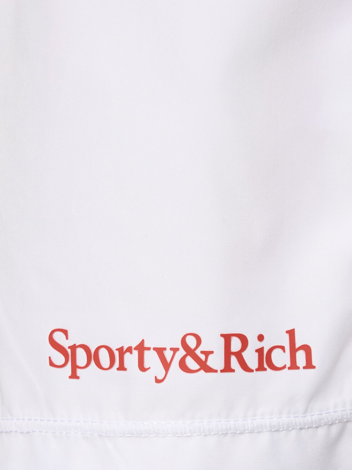 Shop Sporty And Rich Serif Logo Sport Shorts In White