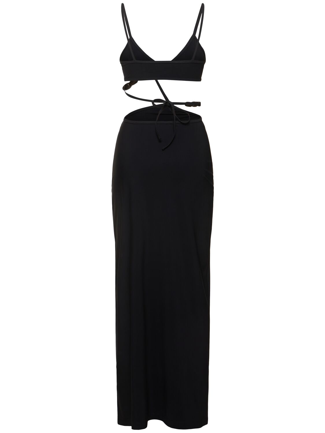 Shop Christopher Esber Cross Bandeau Bra Dress In Black