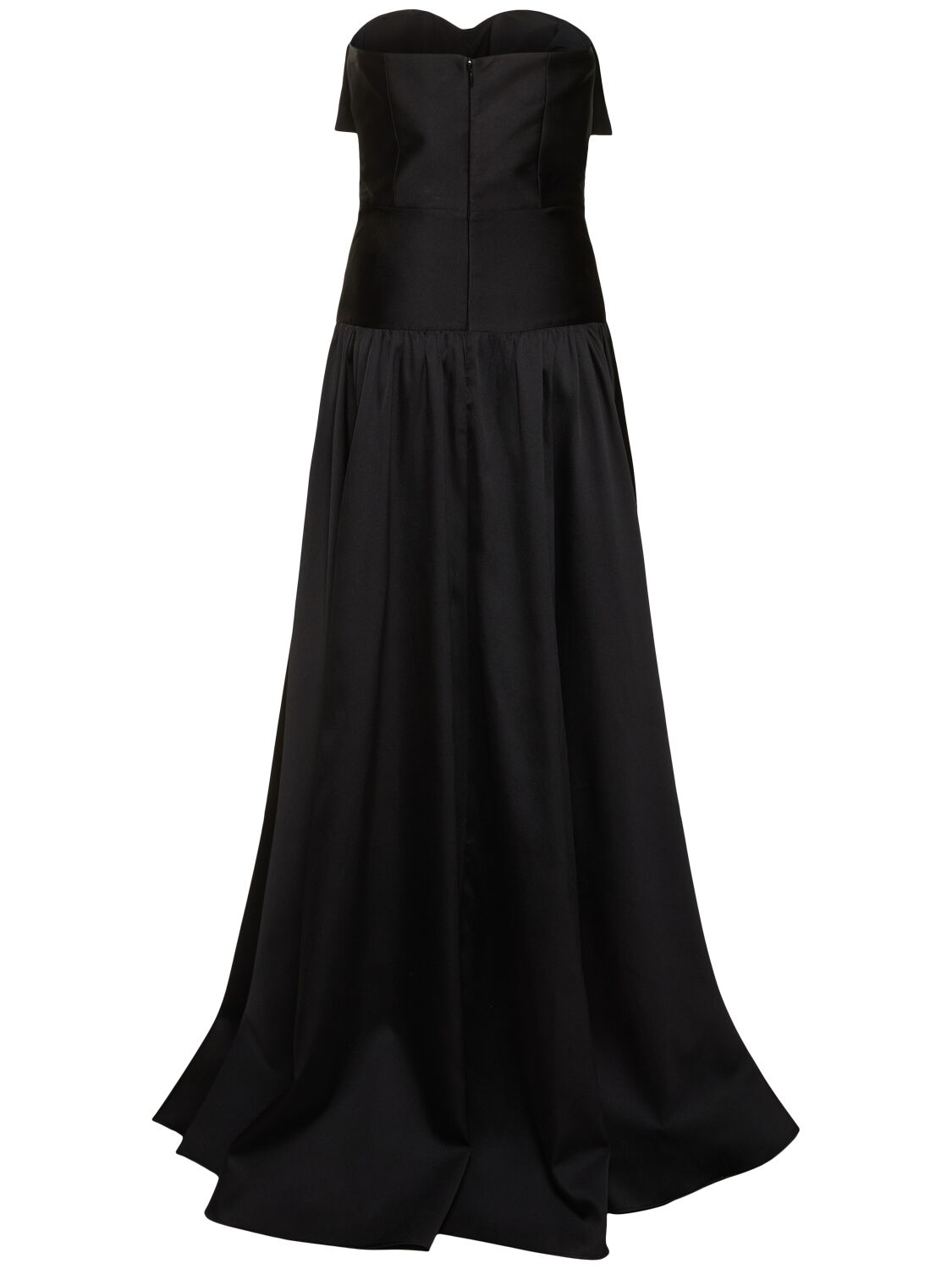 Shop Roland Mouret Strapless Taffeta Gown In Black