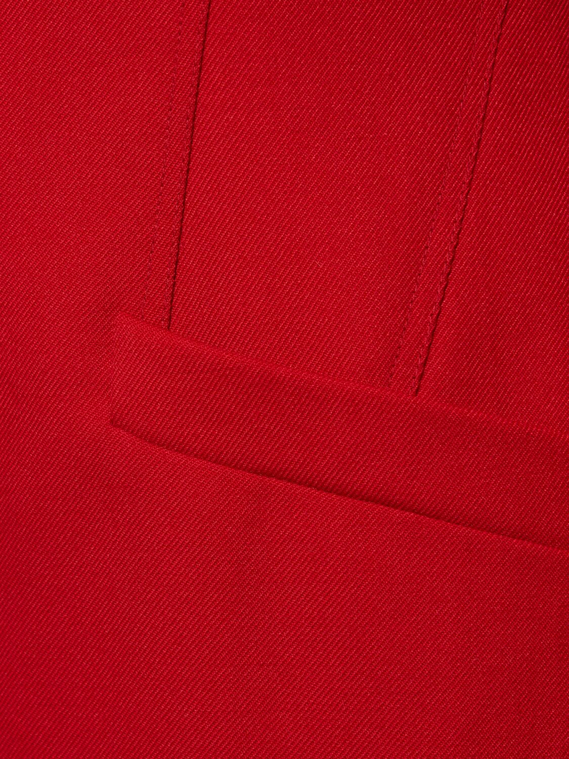 Shop Roland Mouret Tailored Wool Blend Mini Dress In Red