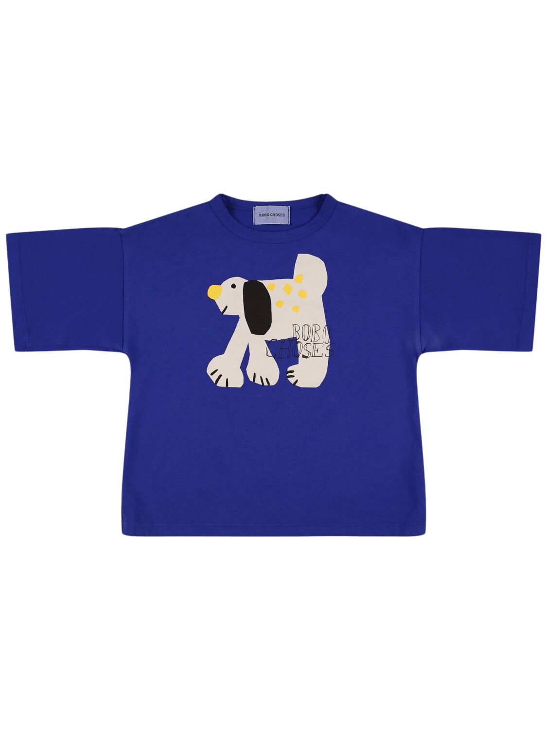 Bobo Choses Dog Print Organic Cotton T-shirt In Blue