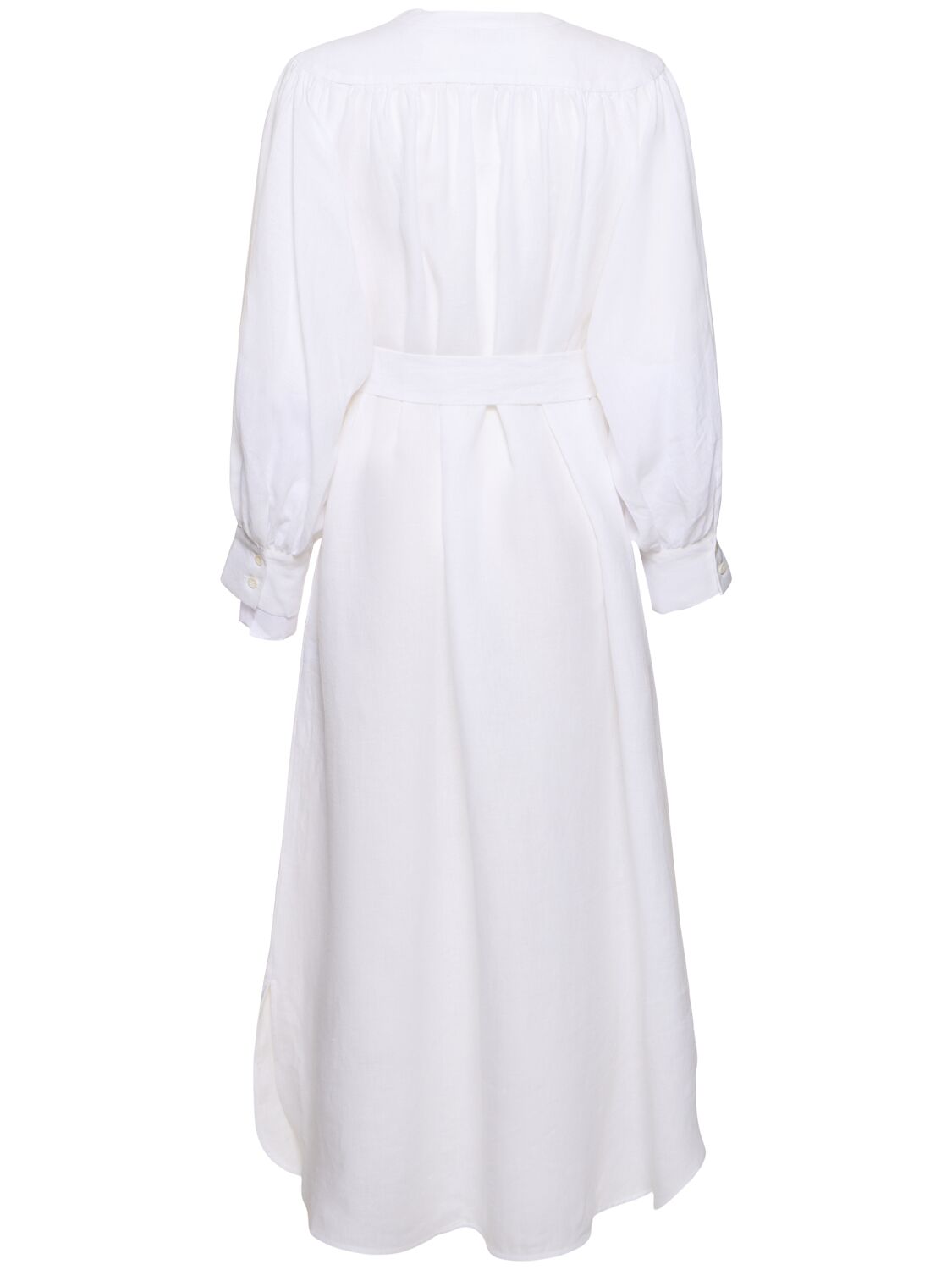 Shop Eres Aimee Linen Maxi Dress In White
