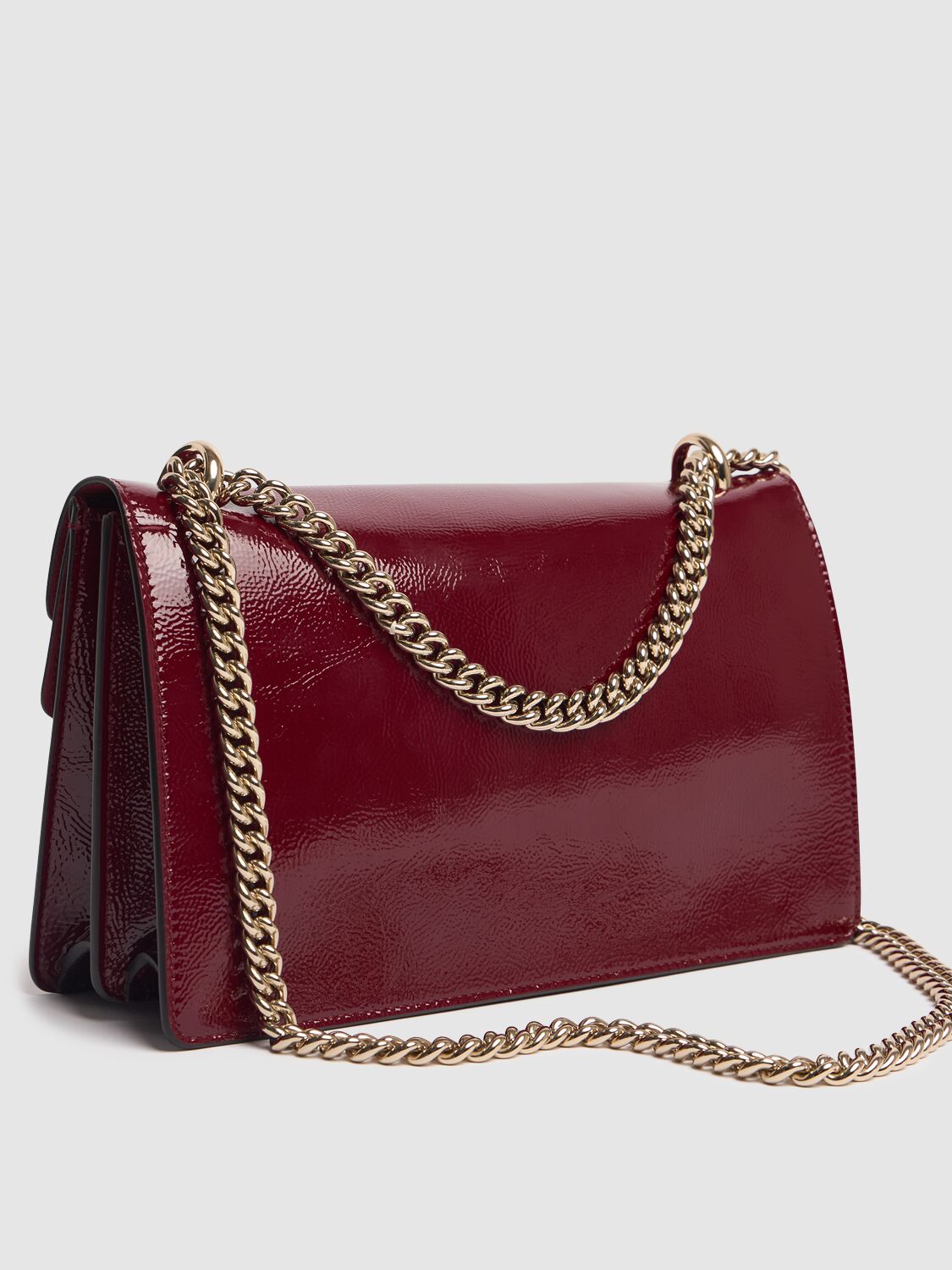 Shop Gucci Dionysus Leather Shoulder Bag In Rosso Ancora