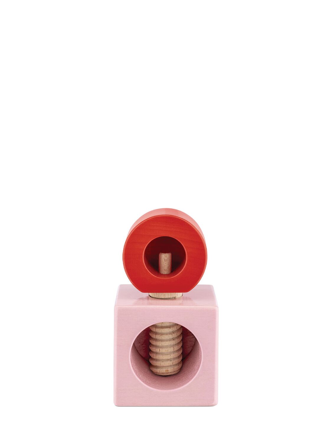 Alessi Twergi Wooden Nutcracker In Pink