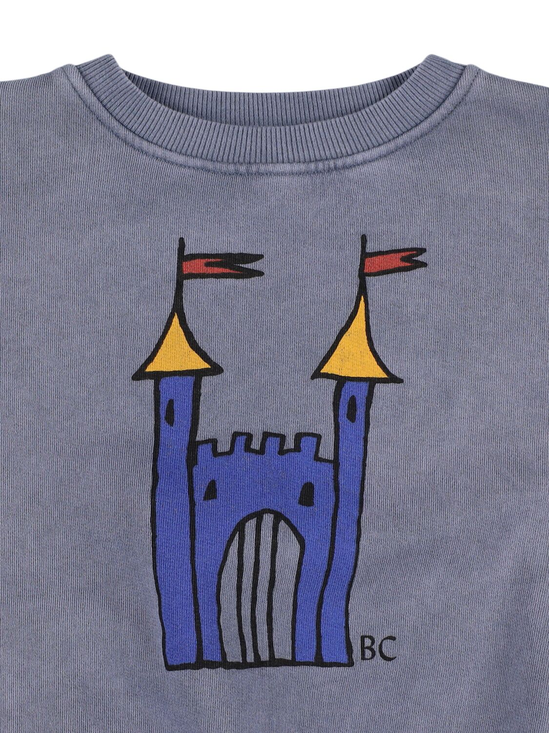 Shop Bobo Choses Castle Print Organic Cotton Sweatshirt In Grey