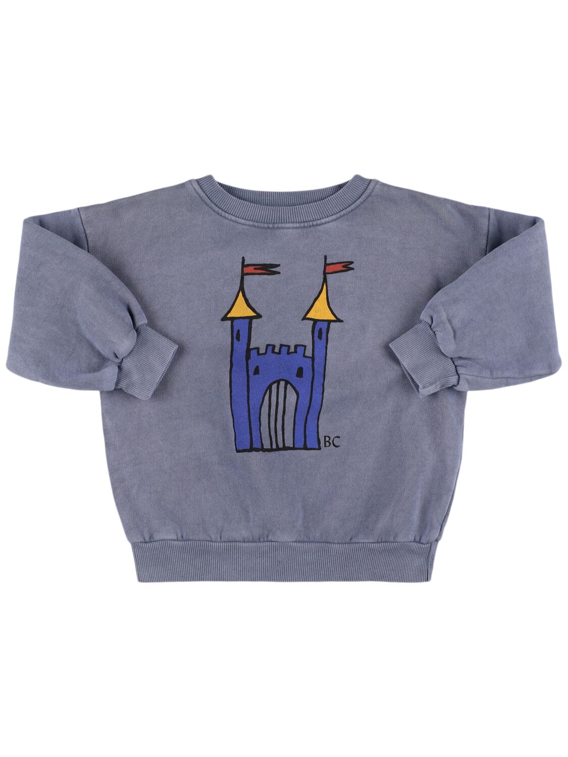 Bobo Choses Castle Print Organic Cotton Sweatshirt In Grey