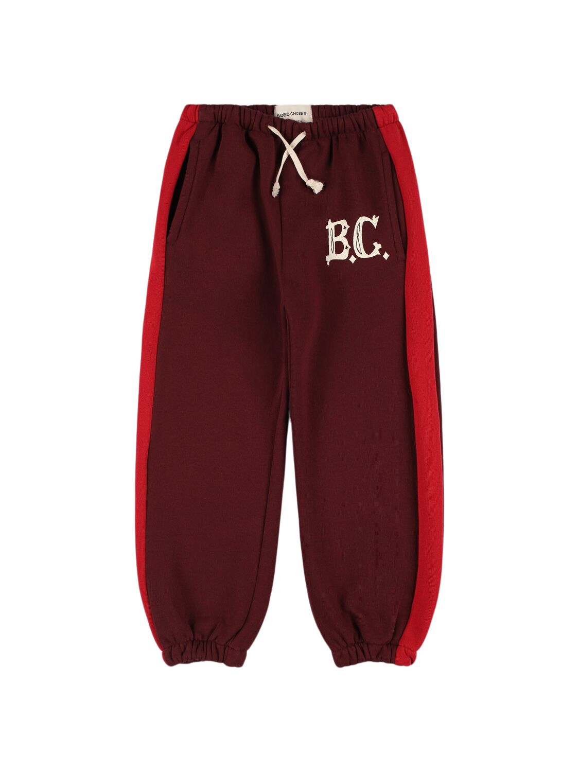 Bobo Choses Printed Cotton Sweatpants In Red