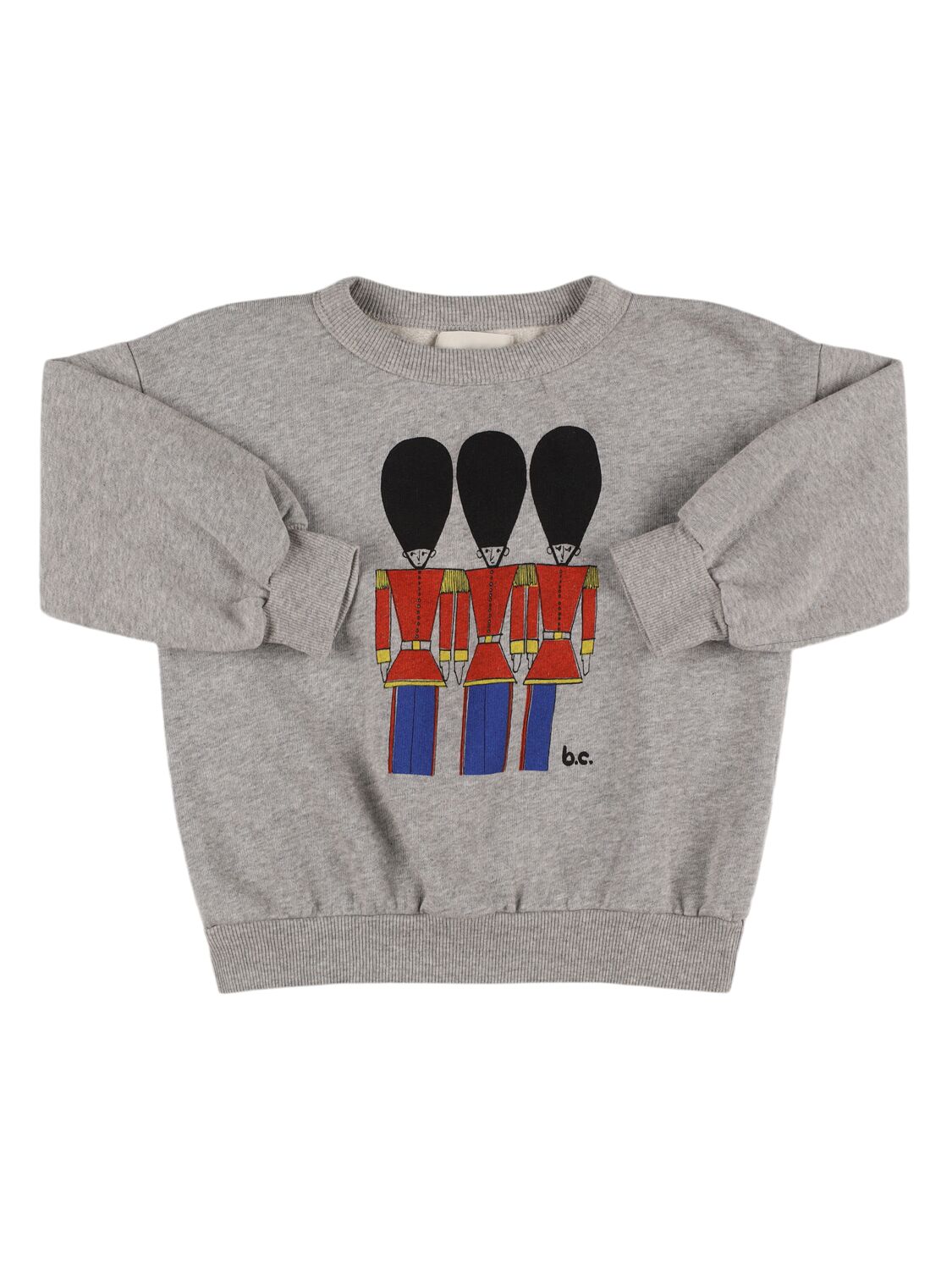 Bobo Choses Soldier Print Cotton Sweatshirt In Light Grey