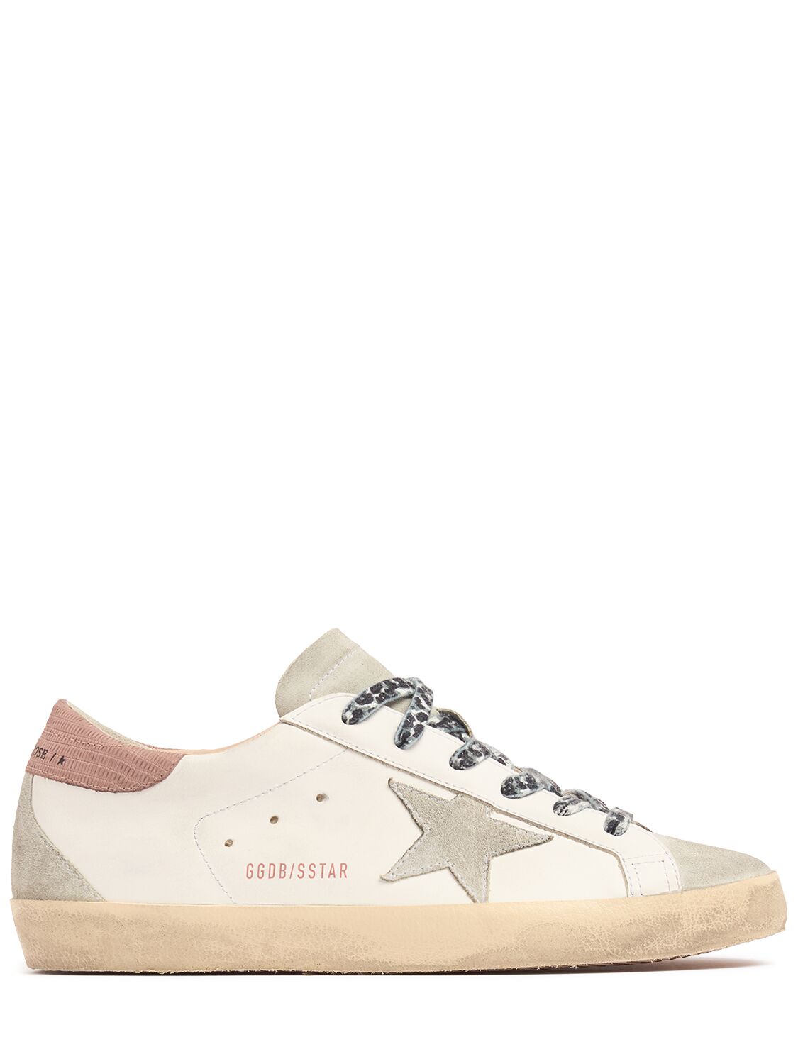 Golden Goose 20mm Super-star Leather Sneakers In White,ice