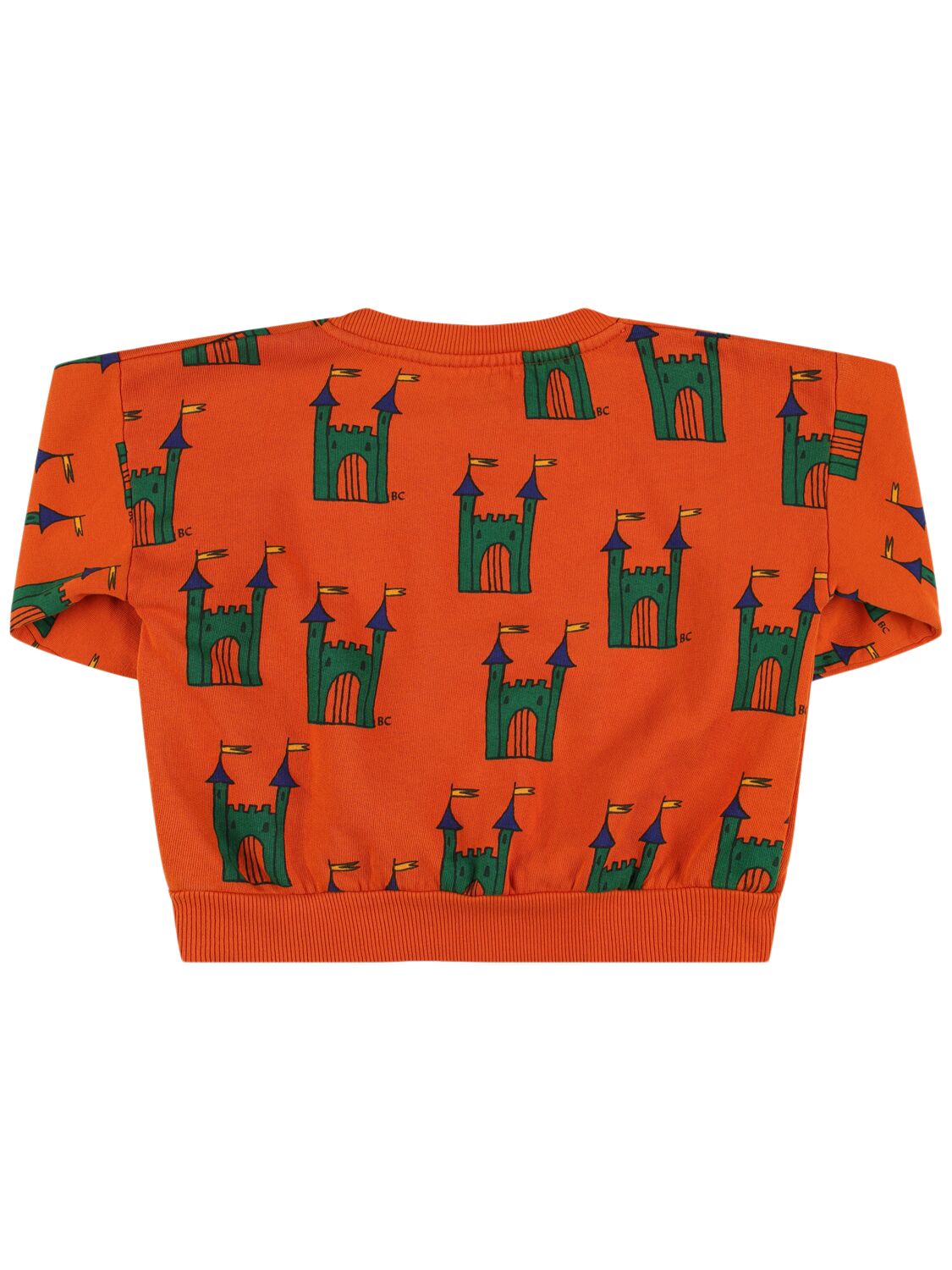 Shop Bobo Choses Castle Print Cotton Blend Sweatshirt In Orange