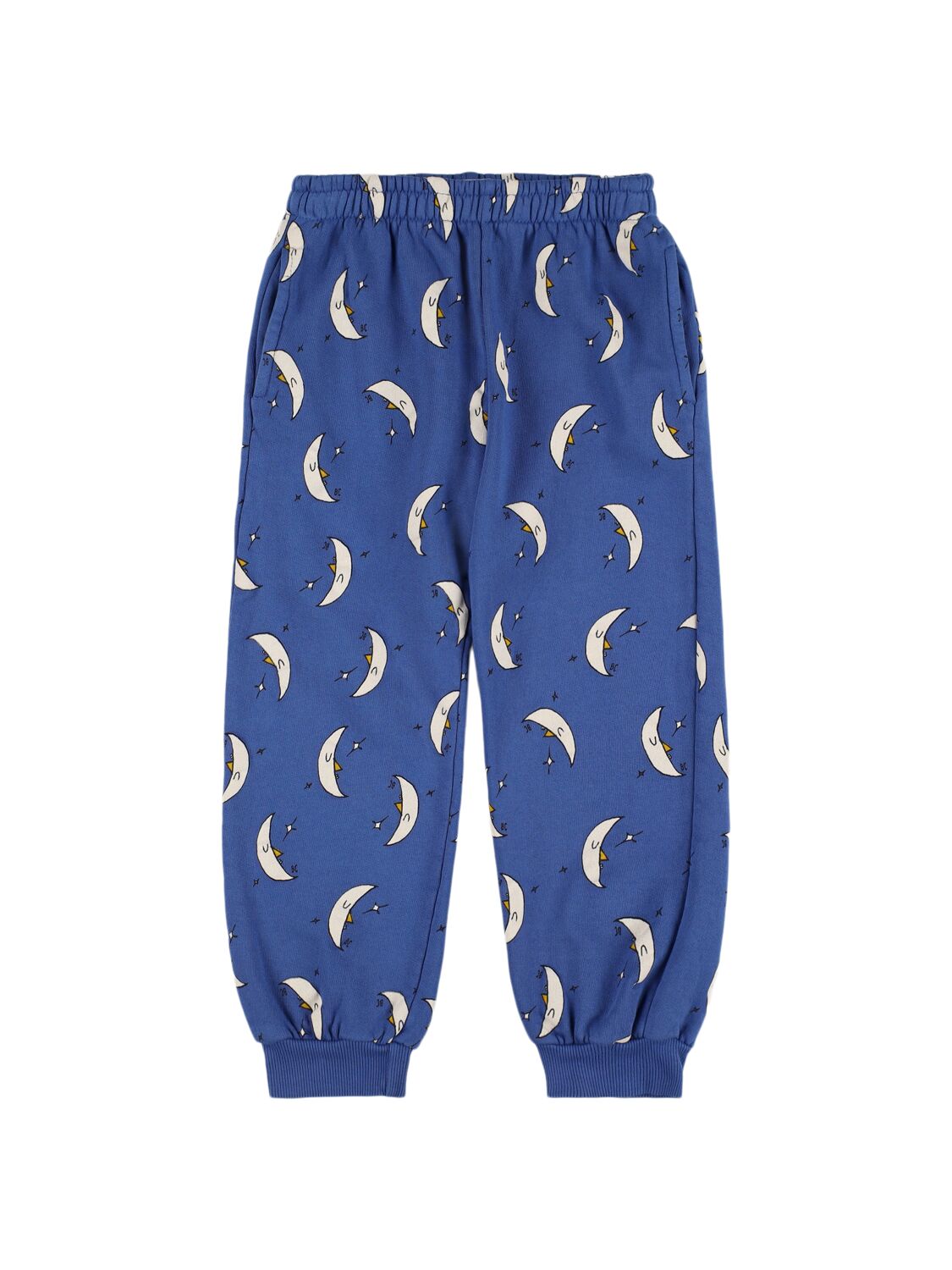 Bobo Choses Moon Print Cotton Sweatpants In Blue