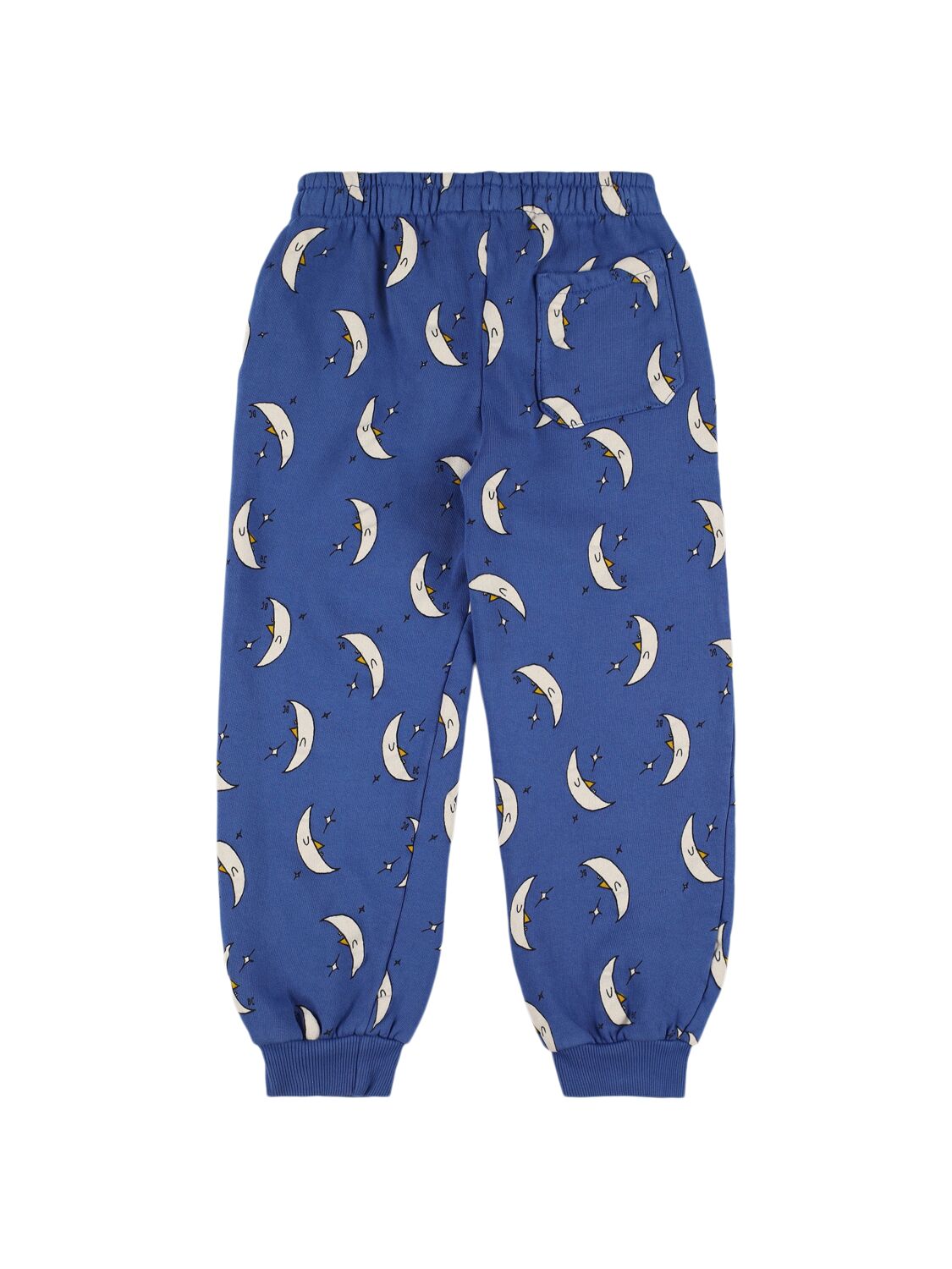 Shop Bobo Choses Moon Print Cotton Sweatpants In Blue