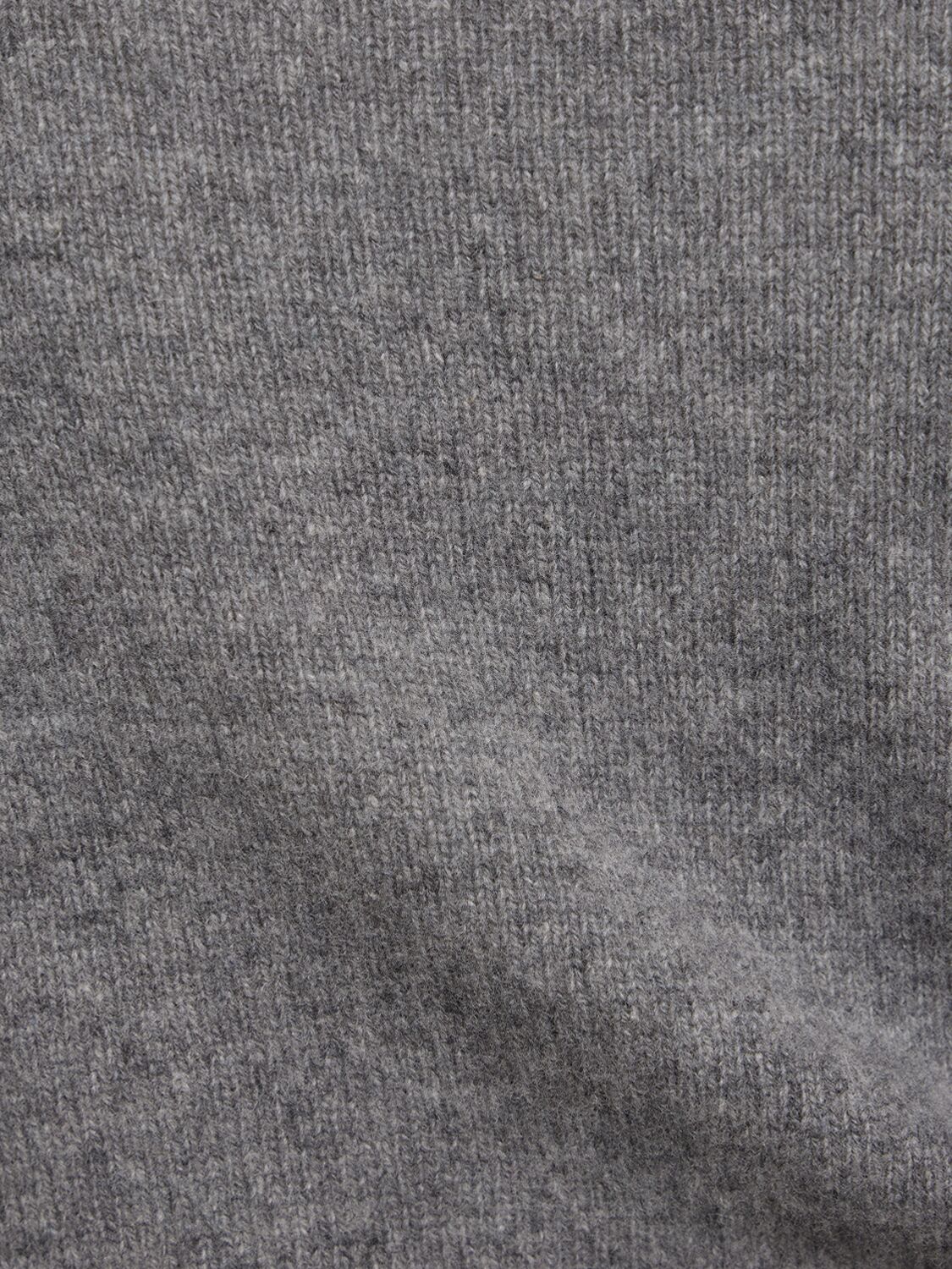 Shop Totême Triangle Wool & Cashmere Scarf In Grey