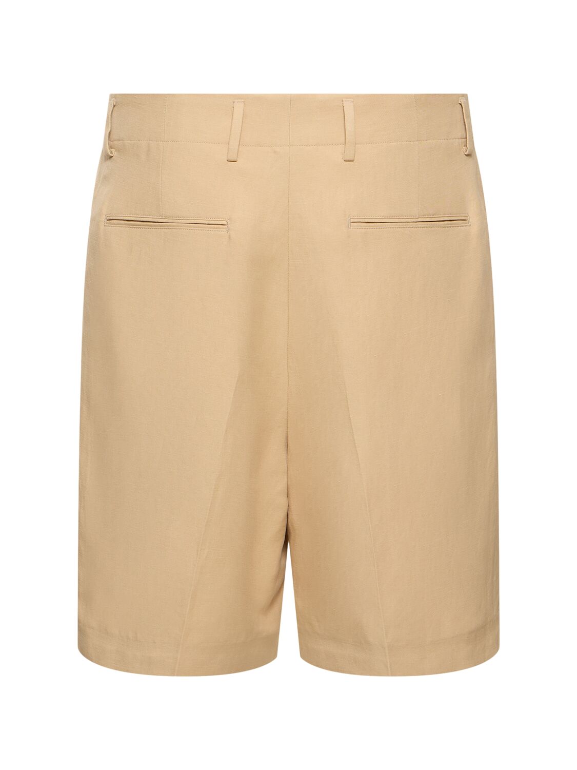 Shop Loro Piana Joetsu Pleated Linen & Silk Shorts In Beige