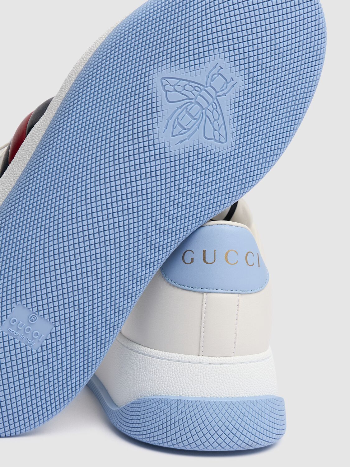 Shop Gucci 42mm Screener Leather Sneaker In White/multi