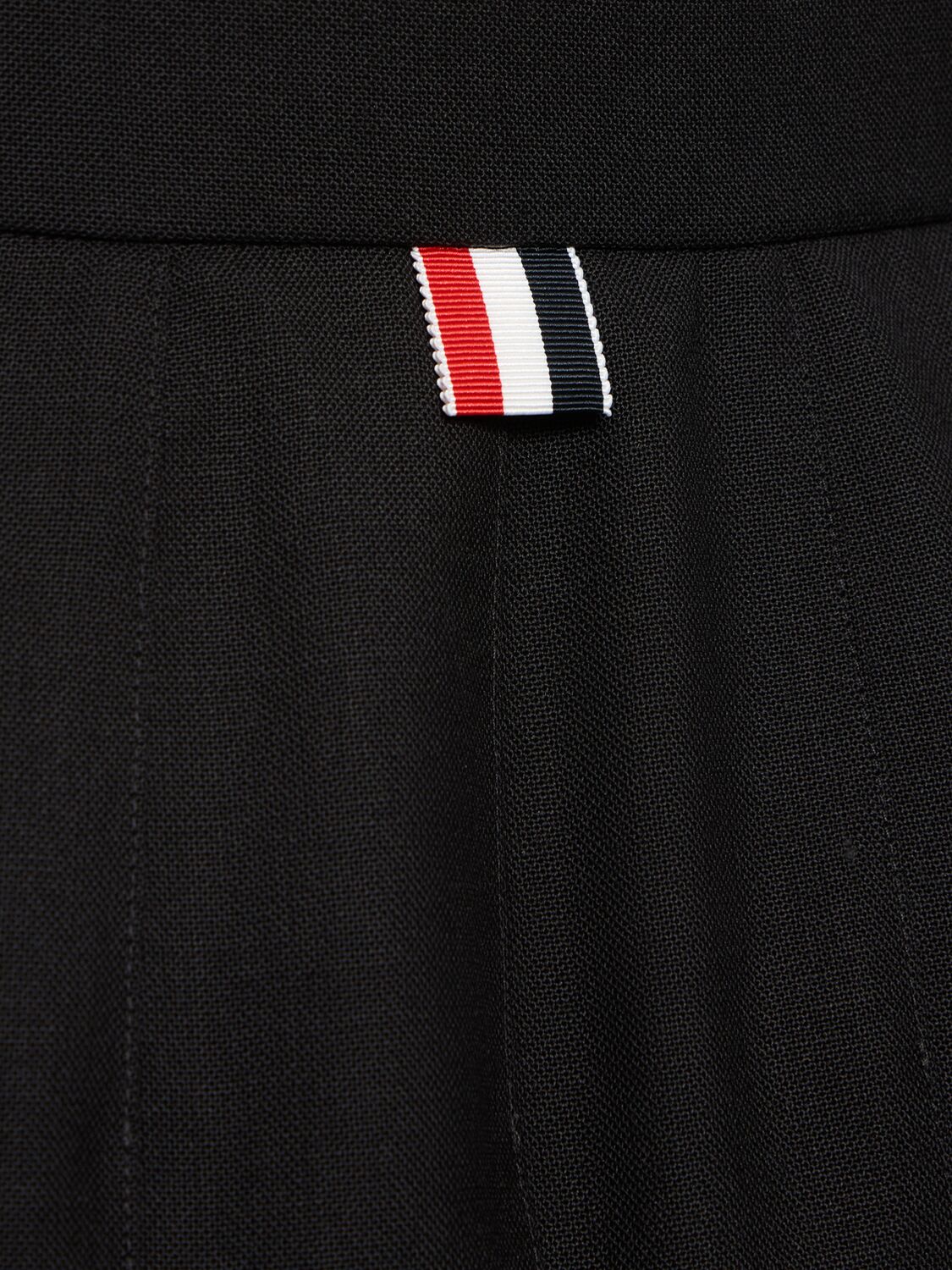 THOM BROWNE PLEATED DROP BACK MINI SKIRT 