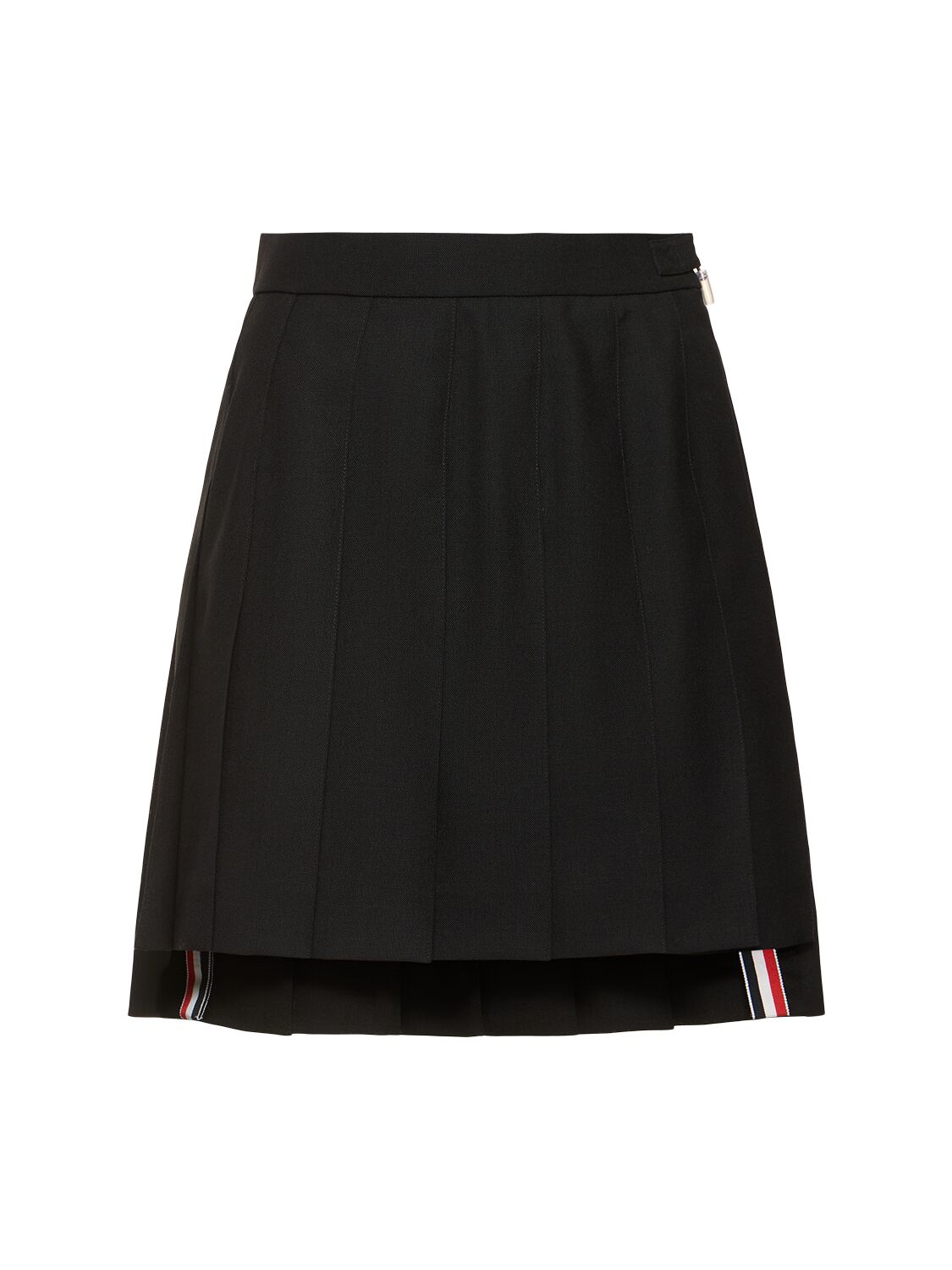 Pleated Drop Back Mini Skirt