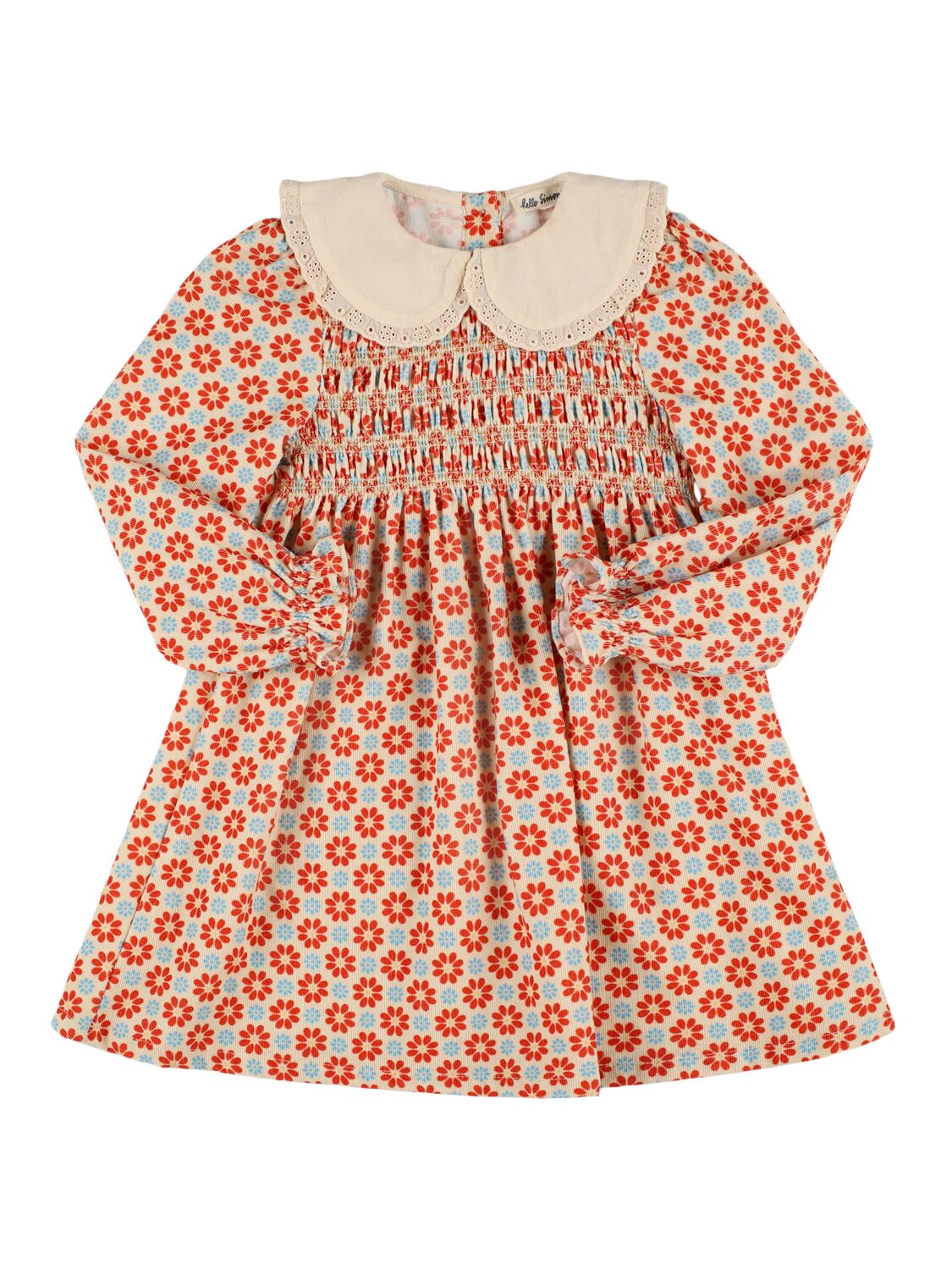 Hello Simone Kids' Malice Printed Cotton Dress In Multicolor