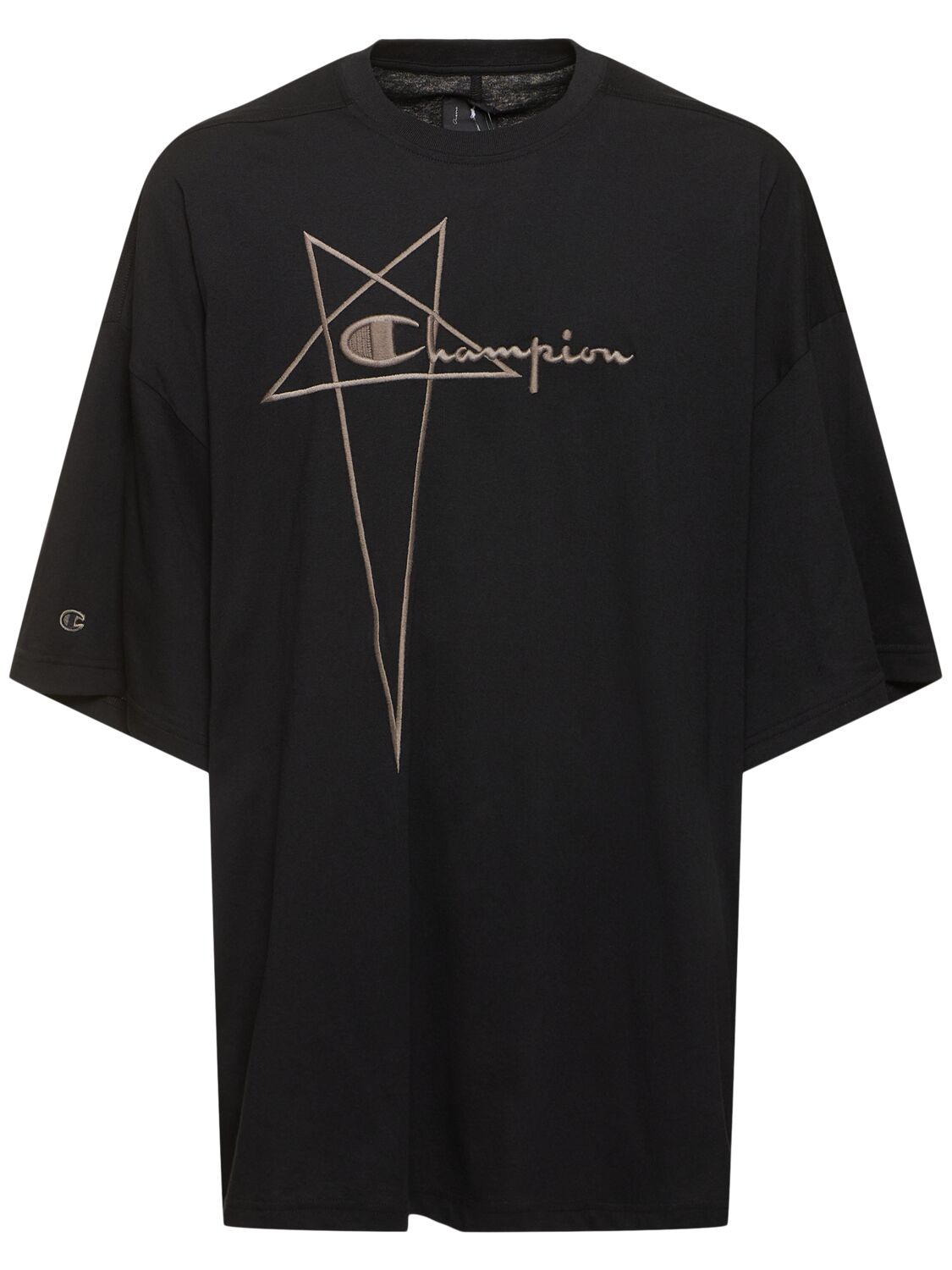 Rick Owens Tommy T Logo Jersey T-shirt In Black