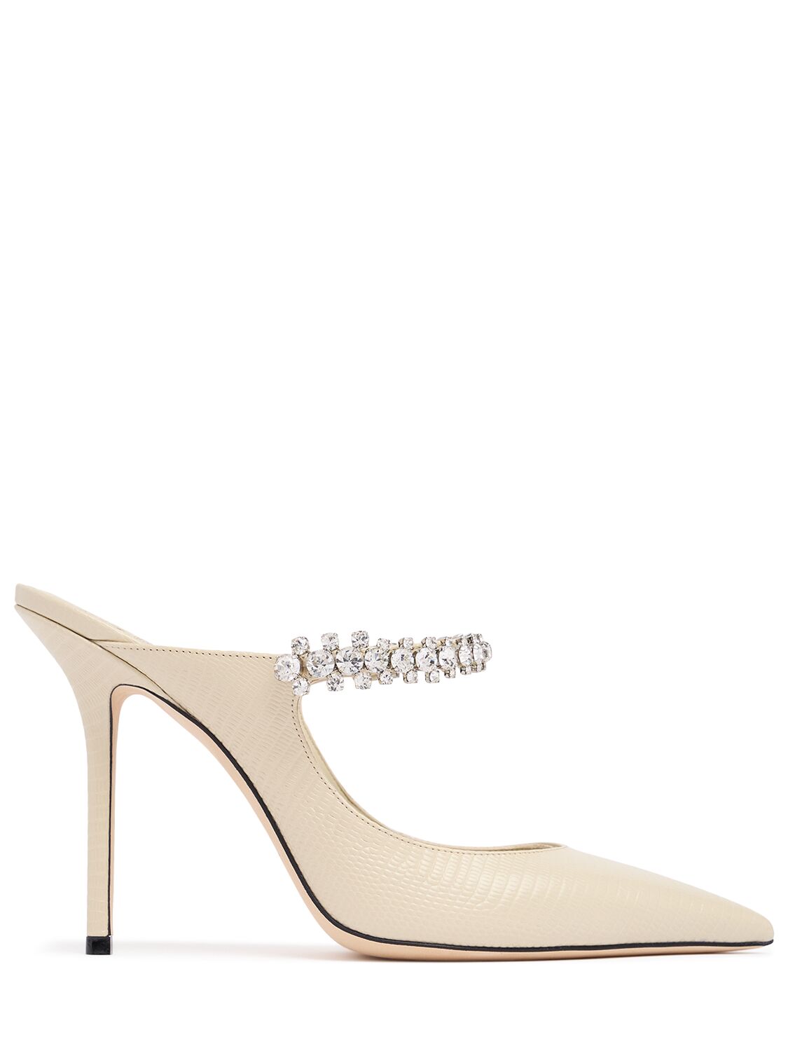 Jimmy Choo 100mm Bling Embellished Pumps In Off White
