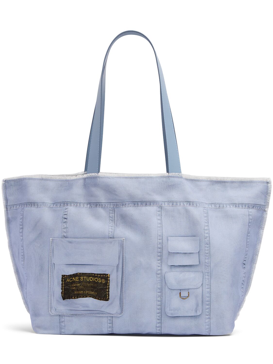 Acne Studios Denim Tote Bag In Light Blue