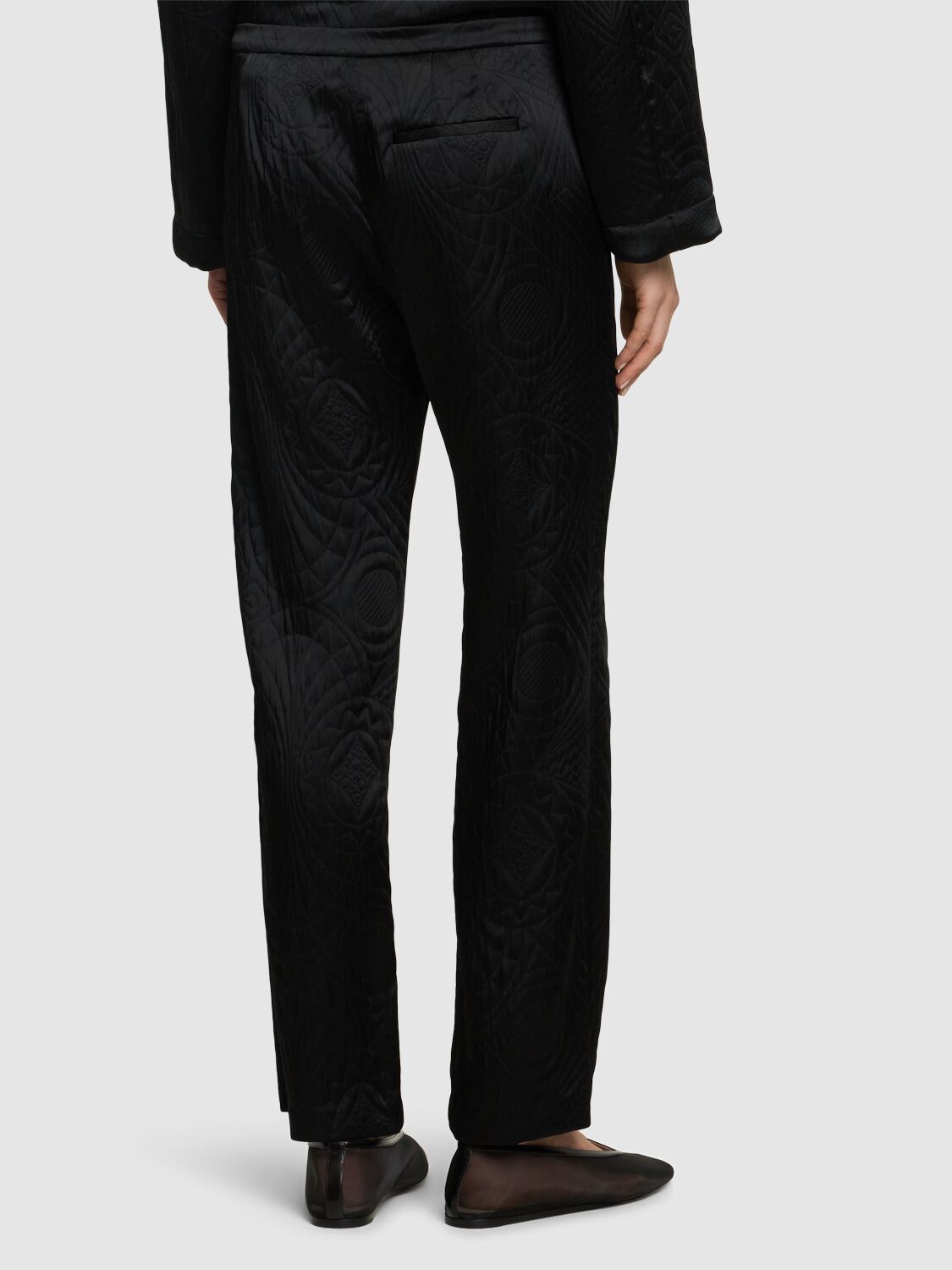 Shop Forte Forte Matelassé Couture Pants In Black