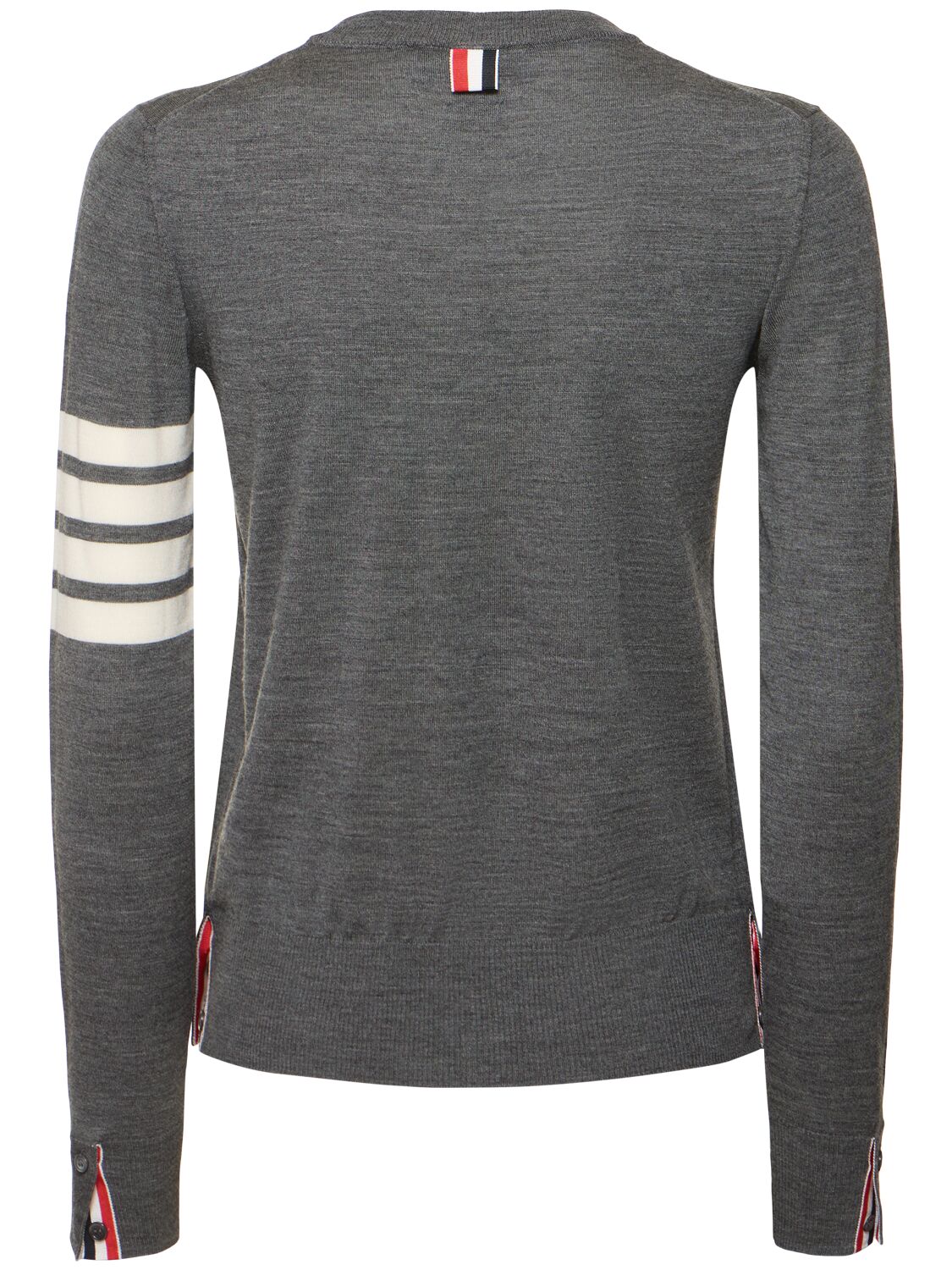 Shop Thom Browne Relaxed Fit Wool Sweater In Grey