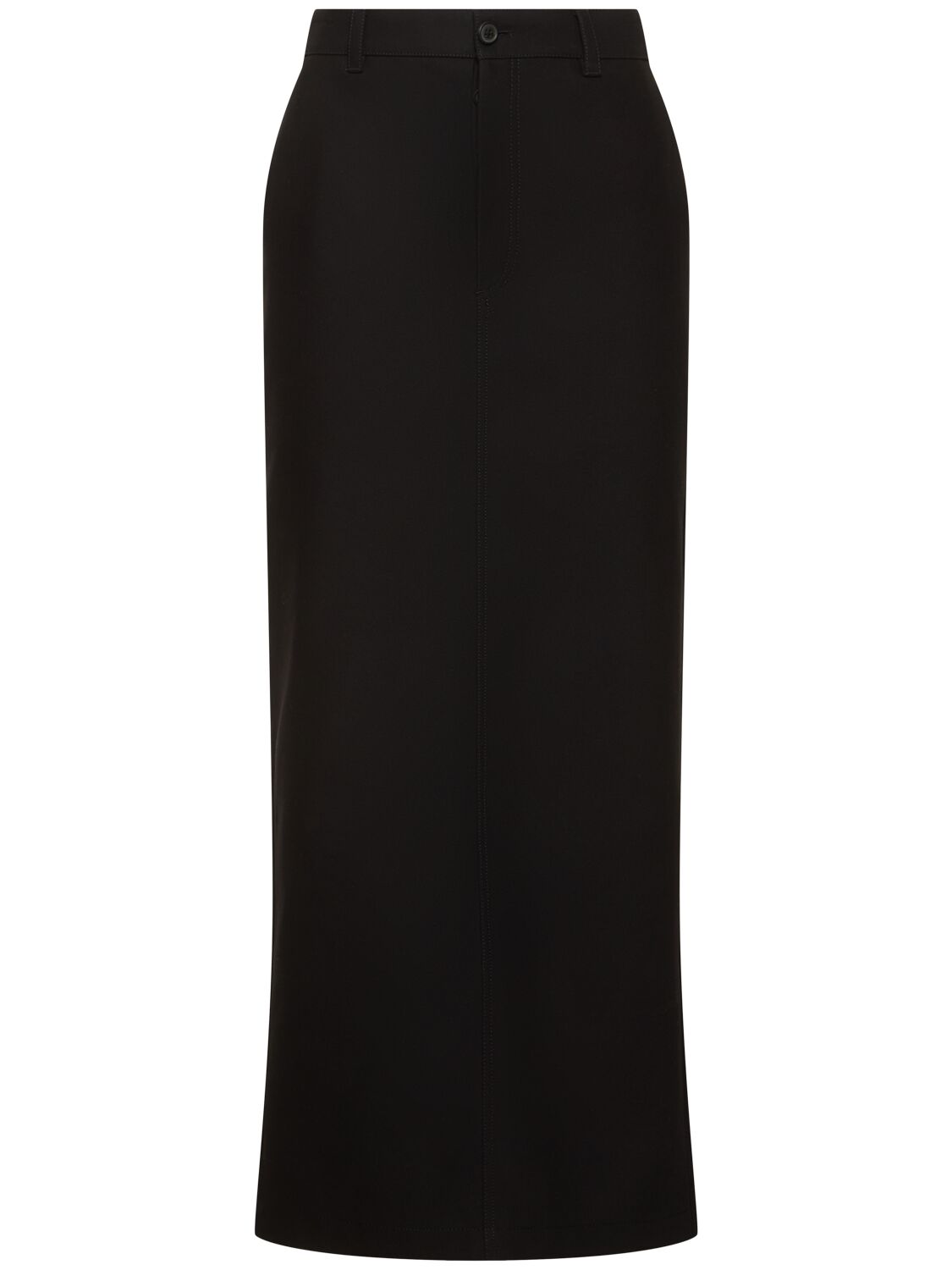 Shop Wardrobe.nyc Cotton Drill Maxi Column Skirt In Black