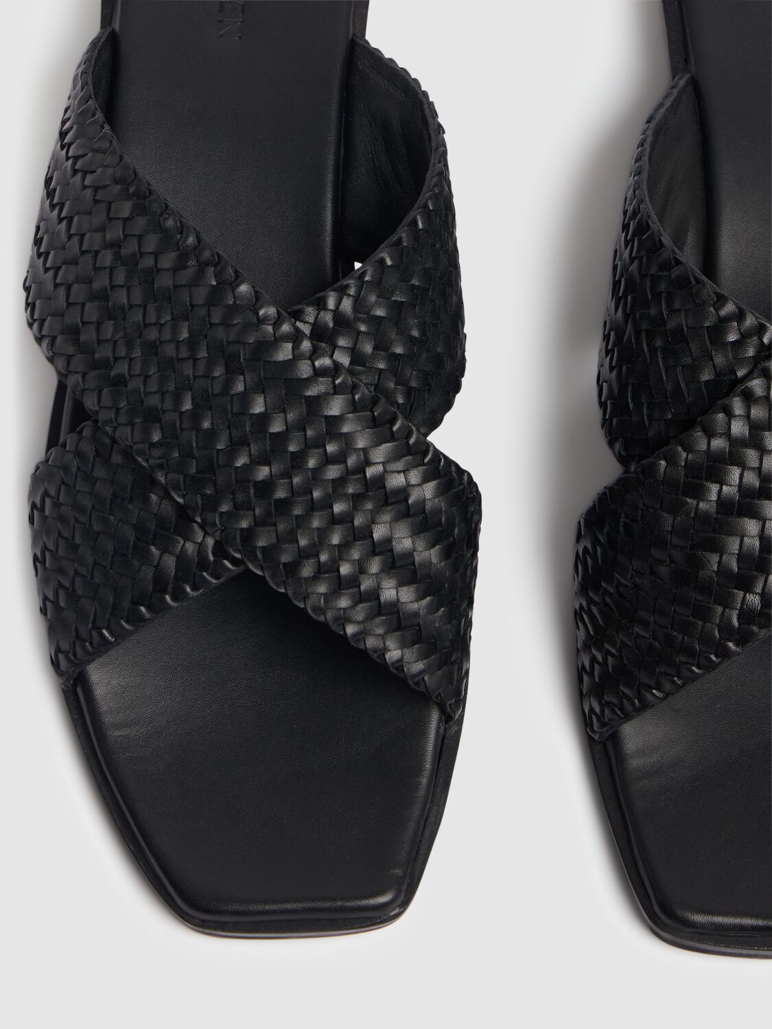 Shop Bembien 10mm Tosca Leather Slides In Black