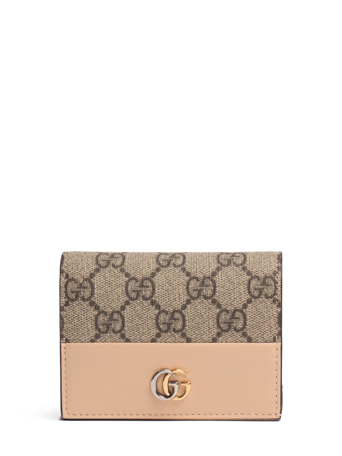 Gucci Petite Marmont Leather Card Case In Pink