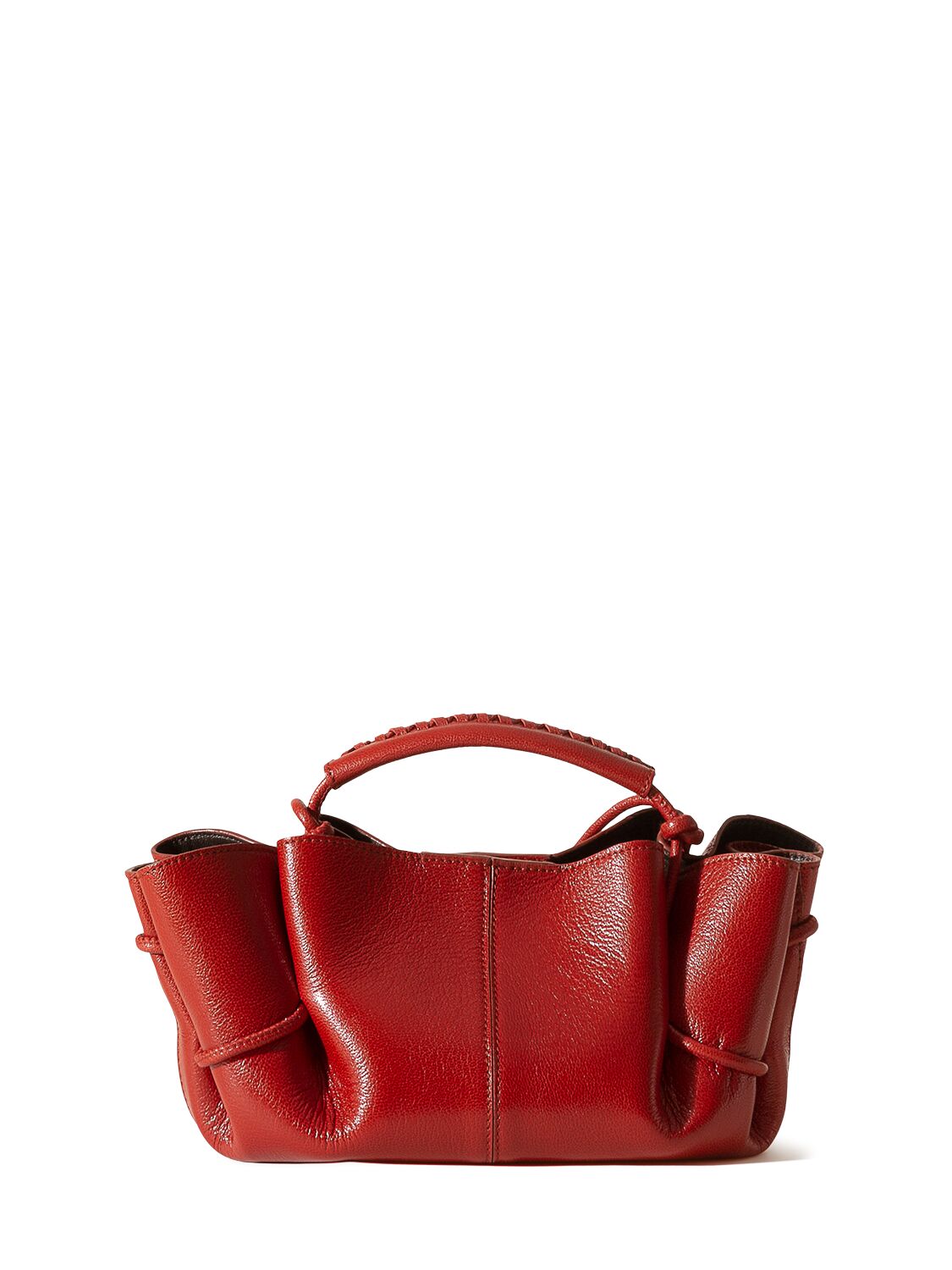 Hereu Mini Arta Leather Top Handle Bag In Chili Red