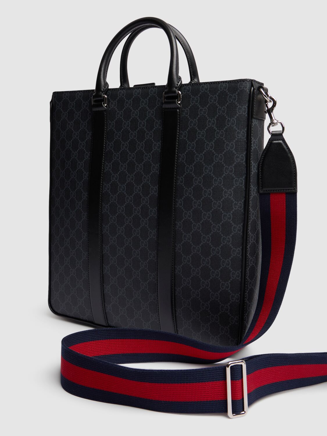 Shop Gucci Gg Black Supreme Tote Bag