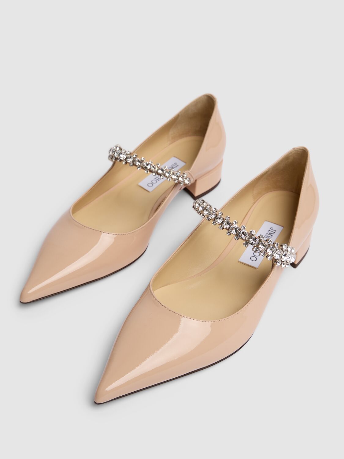 Shop Jimmy Choo 25mm Bing Leather Heels In Macaron