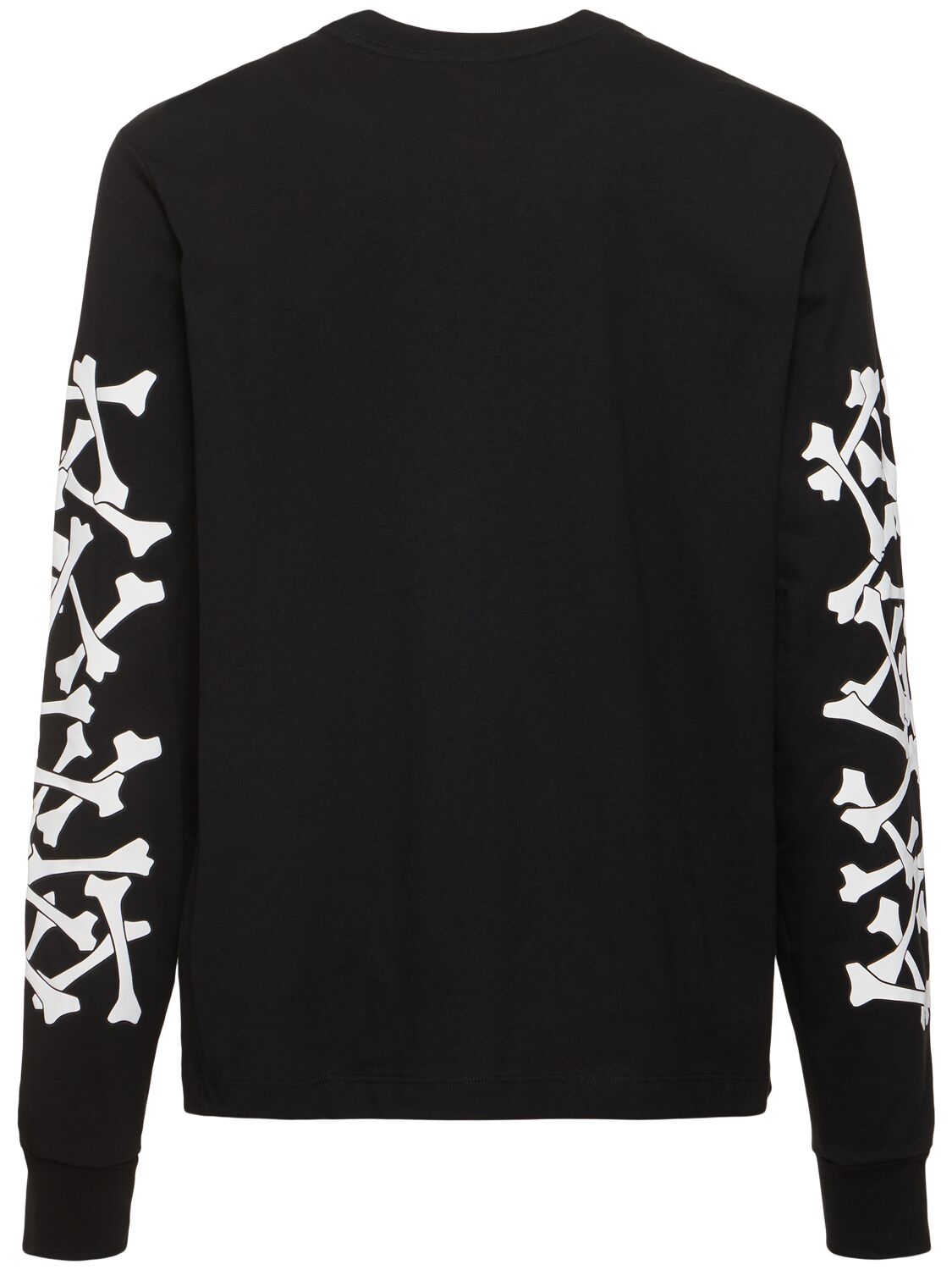 Shop Amiri Bones Stacked Cotton Long Sleeve T-shirt In Black